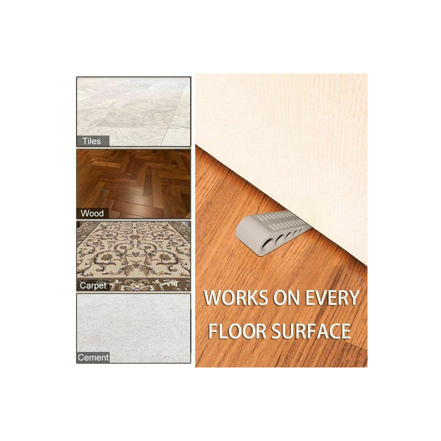 Butoir de porte en caoutchouc avec porte-affiche en coin et tapis pour portes lourdes de bureau