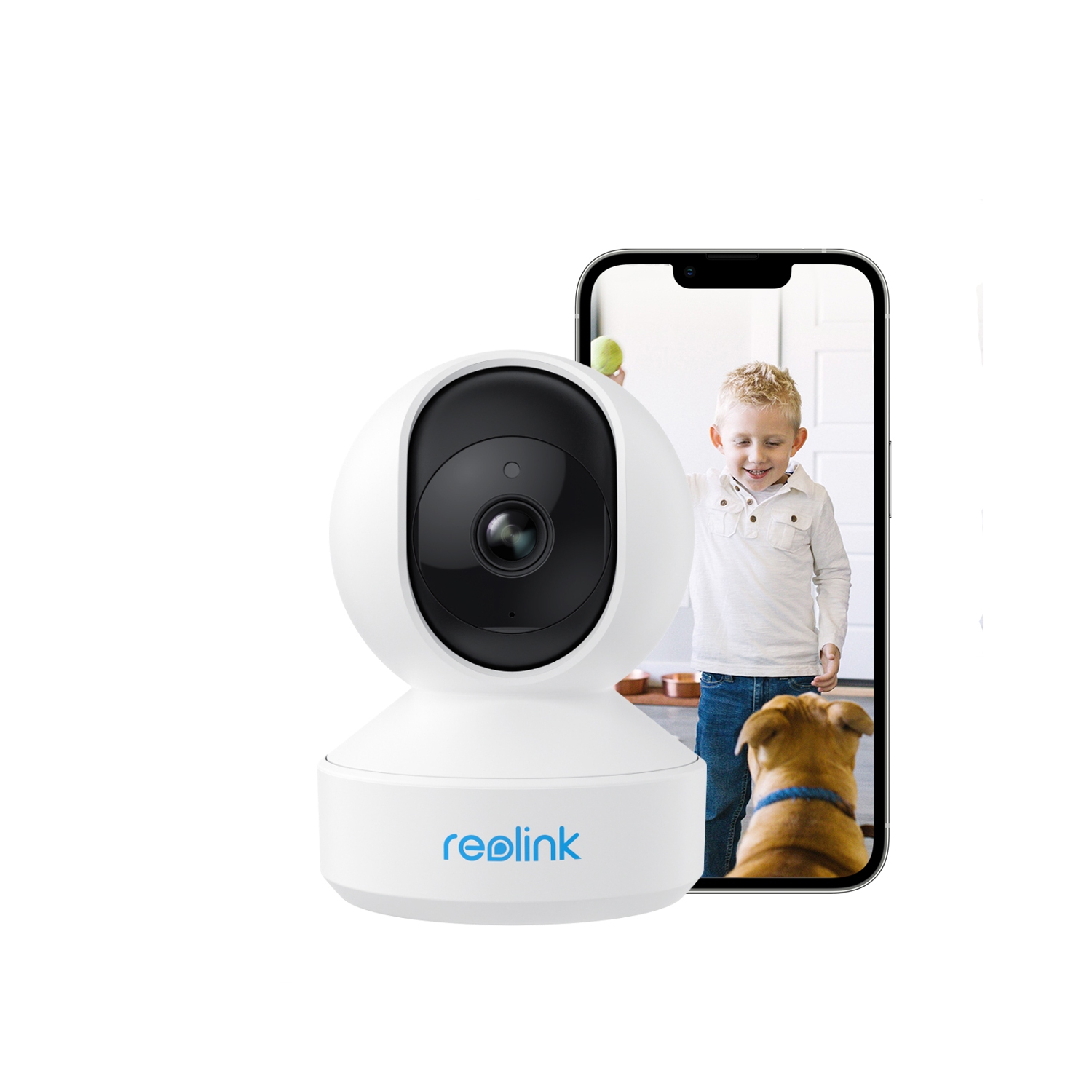 Caméra de surveillance intérieure Wi-Fi PT 2K de Reolink, détection de personne/animal et suivi automatique, Wi-Fi bibande 2,4/5&nbsp;GHz, audio