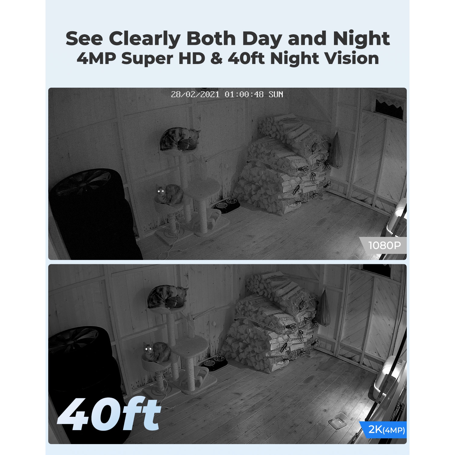 Caméra de surveillance intérieure Wi-Fi PT 2K de Reolink, détection de personne/animal et suivi automatique, Wi-Fi bibande 2,4/5 GHz, audio