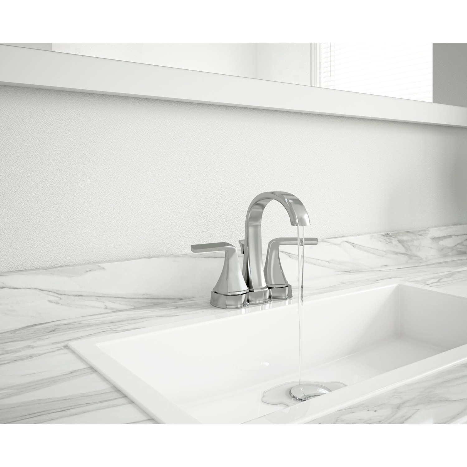 Ancona Arezzo Deck Mount Bathroom Faucet in Chrome