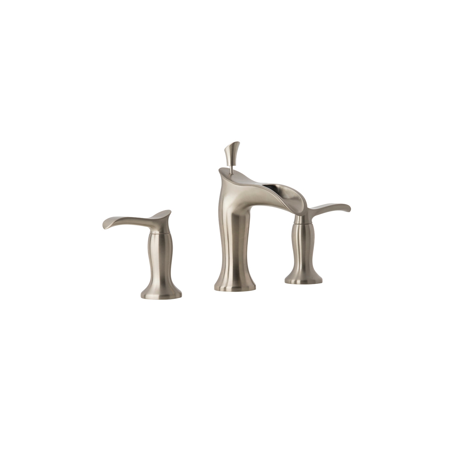 Robinet de salle de bain large Ancona Eleganzia Series, nickel brossé
