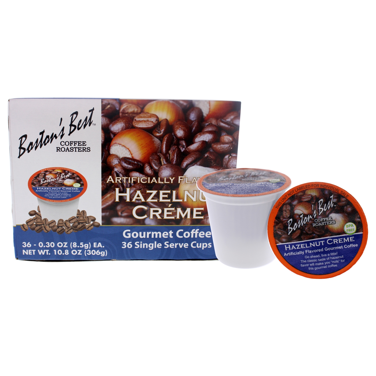 Café Hazelnut Creme Gourmet par Bostons Best pour unisexe - Café 36 Cups