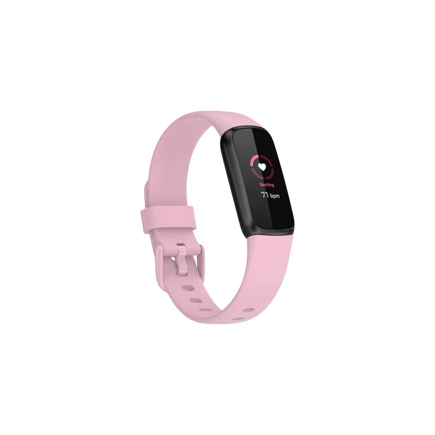StrapsCo Single Solid Colour Silicone Rubber Watch Band Strap for Fitbit Luxe - Short-Medium - Lavender
