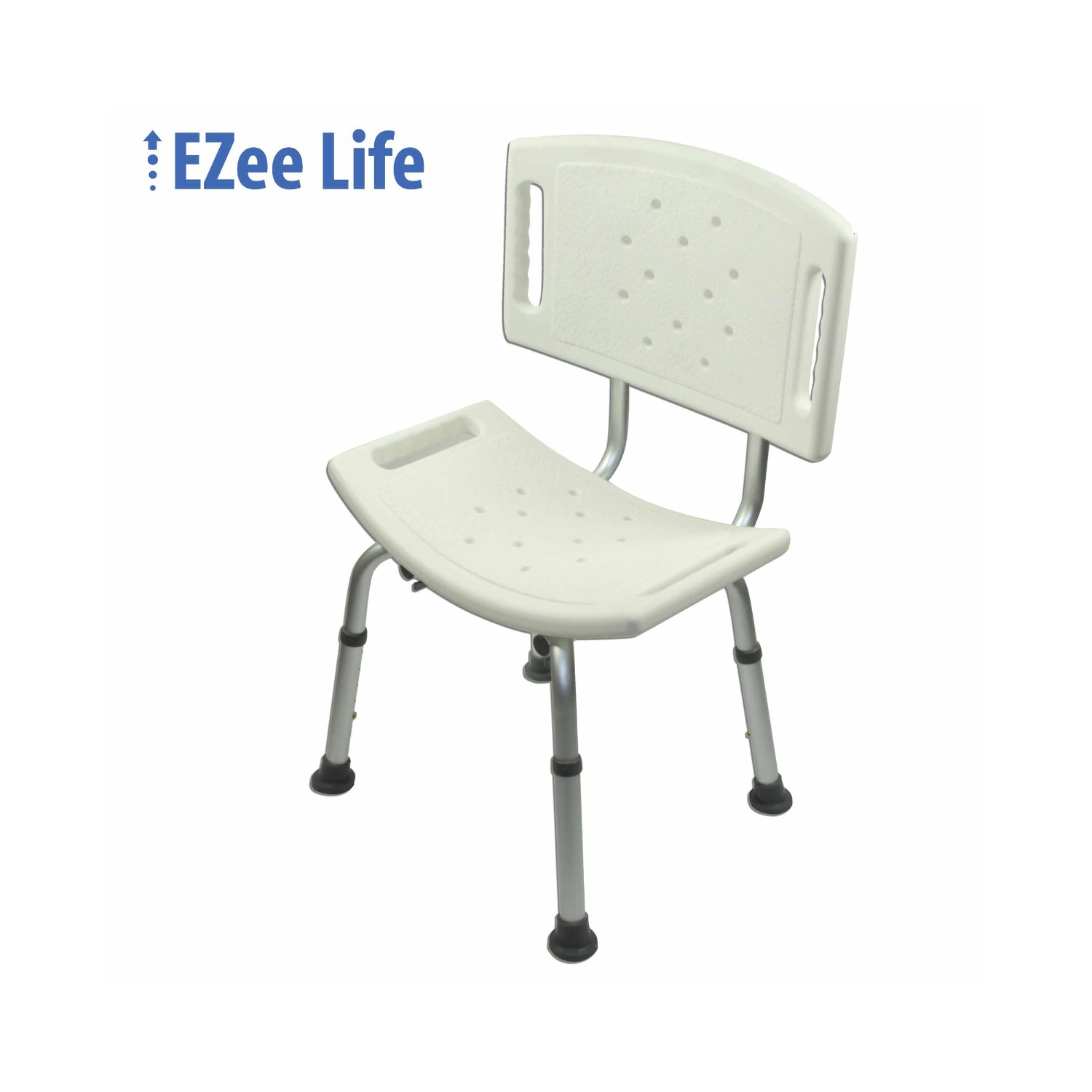 EZee Life Bath Seat w/Back - Tool Free Assembly