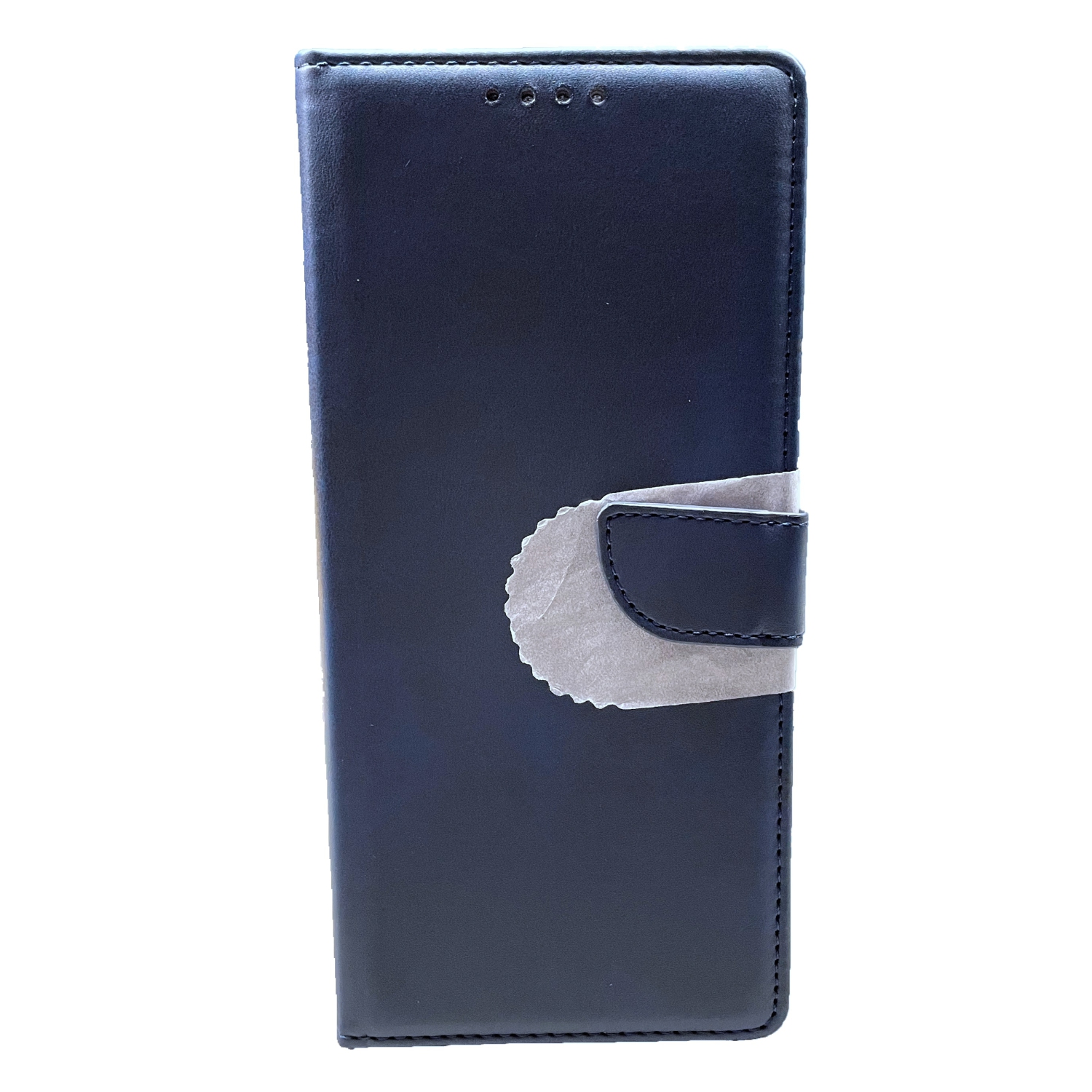TopSave Leather Folio Flip Wallet w/Magnetic Clip Card Slot Holder Case For Motorola Moto G Play(21), Navy Blue