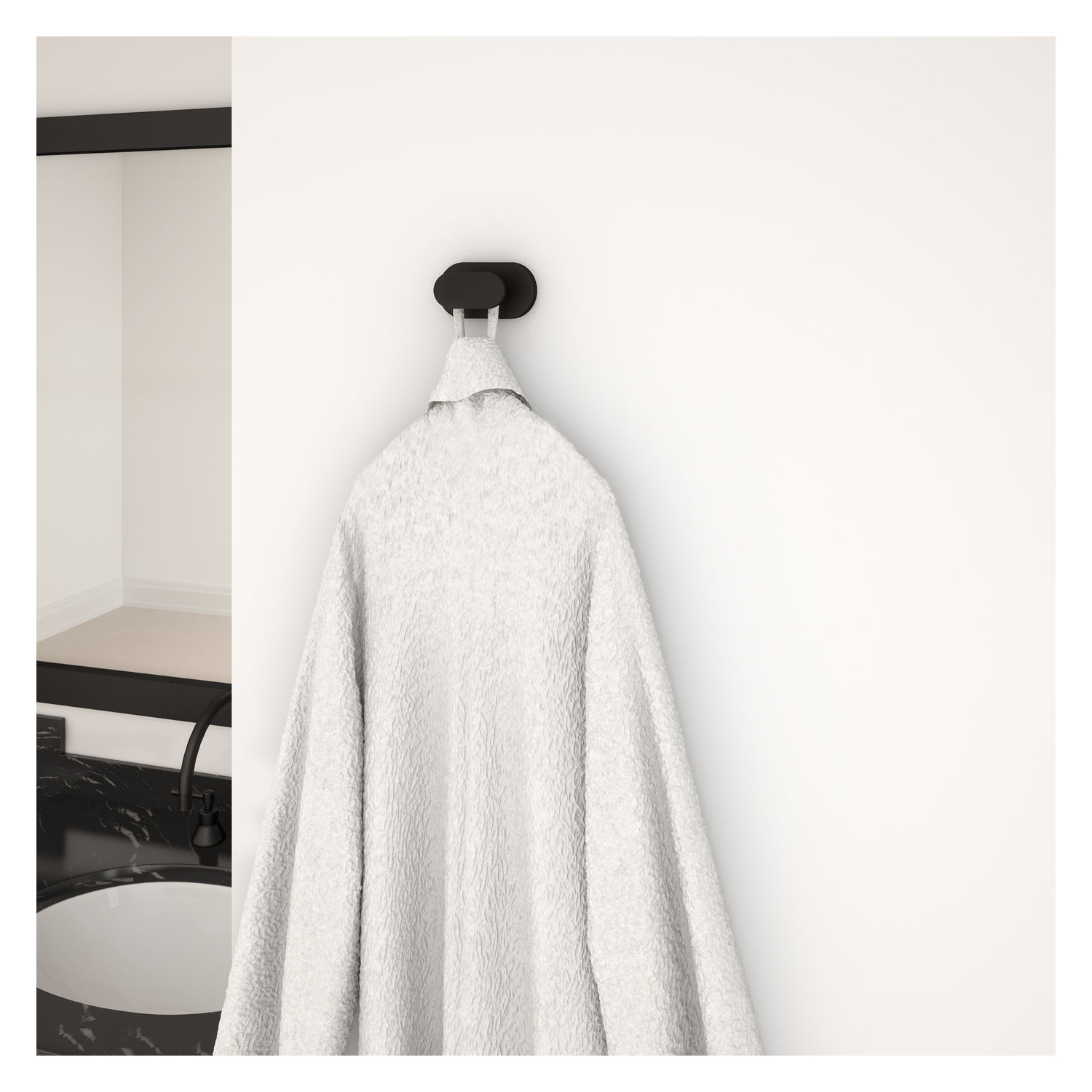 Ancona Aria 4-Piece Bathroom Accessory Set in Matte Black