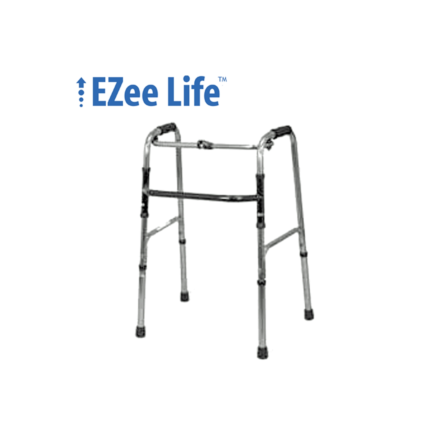 EZee Life Folding Walker - Adult One Button - Foam Hand Grips