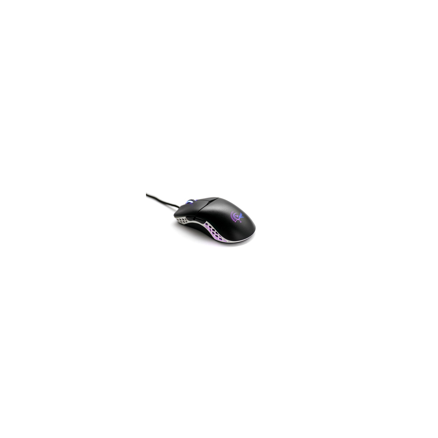 Ducky Feather ARGB Ambidextrous Gaming Mouse Lightweight 65g, Black & White
