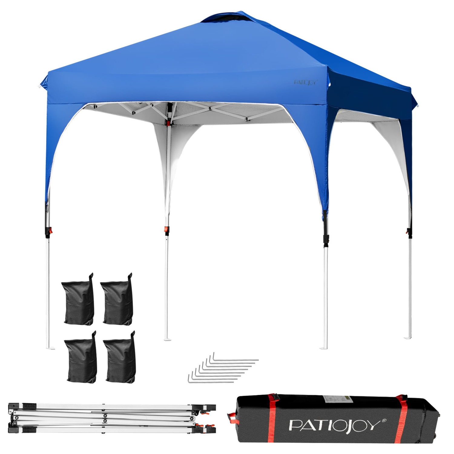 Gymax 6.6x6.6 FT Pop up Canopy Tent Shelter Height Adjustable w/ Roller Bag