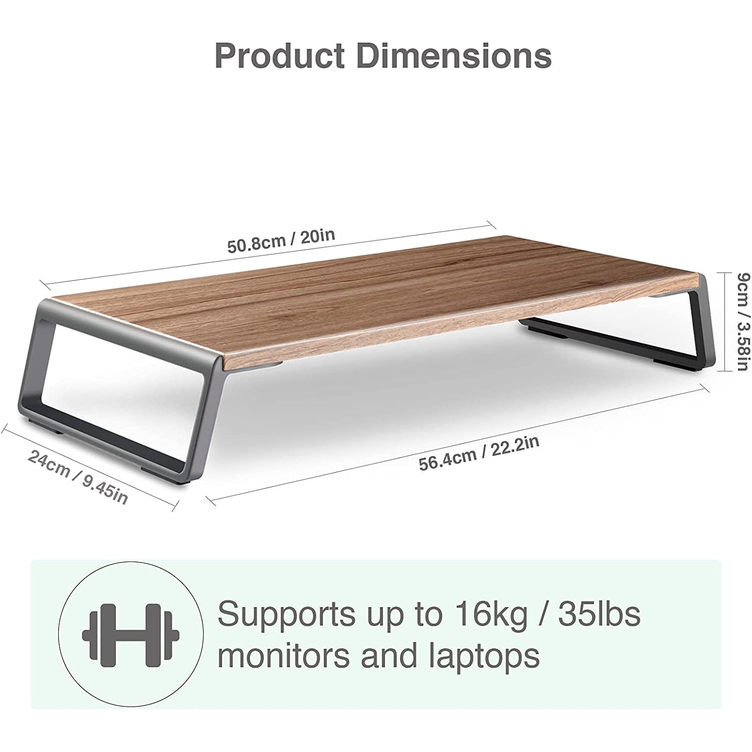 SHOPPINGALL Premium Ergonomic Monitor Stand Riser - SA-MS1