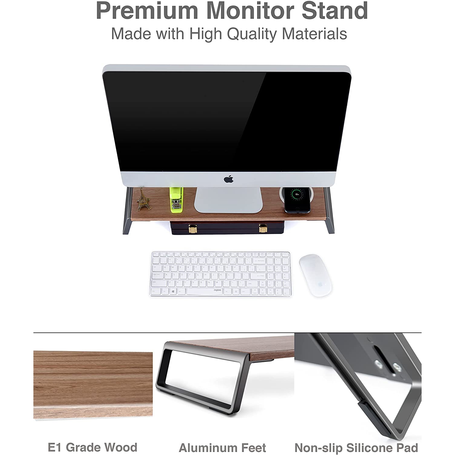 SHOPPINGALL Premium Ergonomic Monitor Stand Riser - SA-MS1