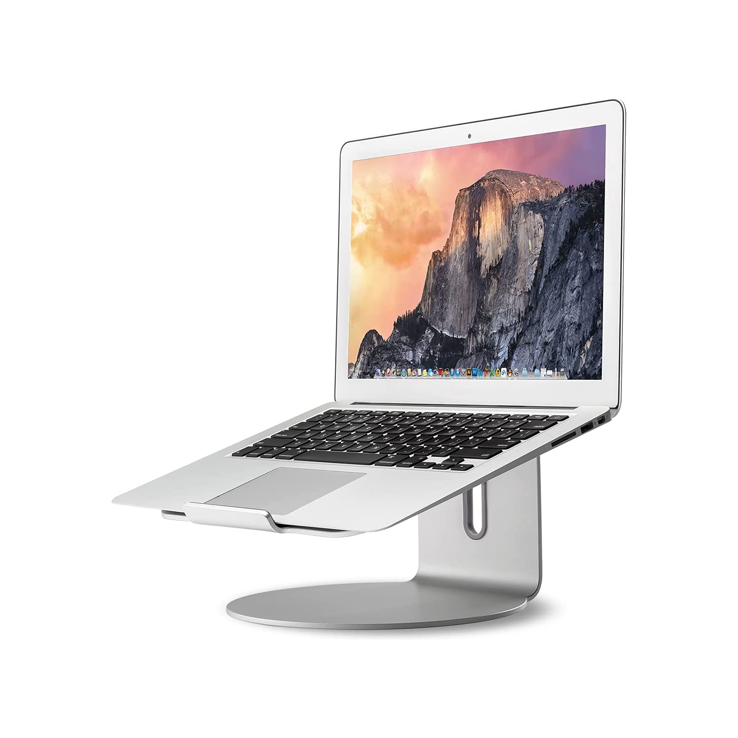 SHOPPINGALL Ergonomic Laptop Stand with 360° Swivel Base for Laptop Up to 17 inches - SA-LS2 (Silver)