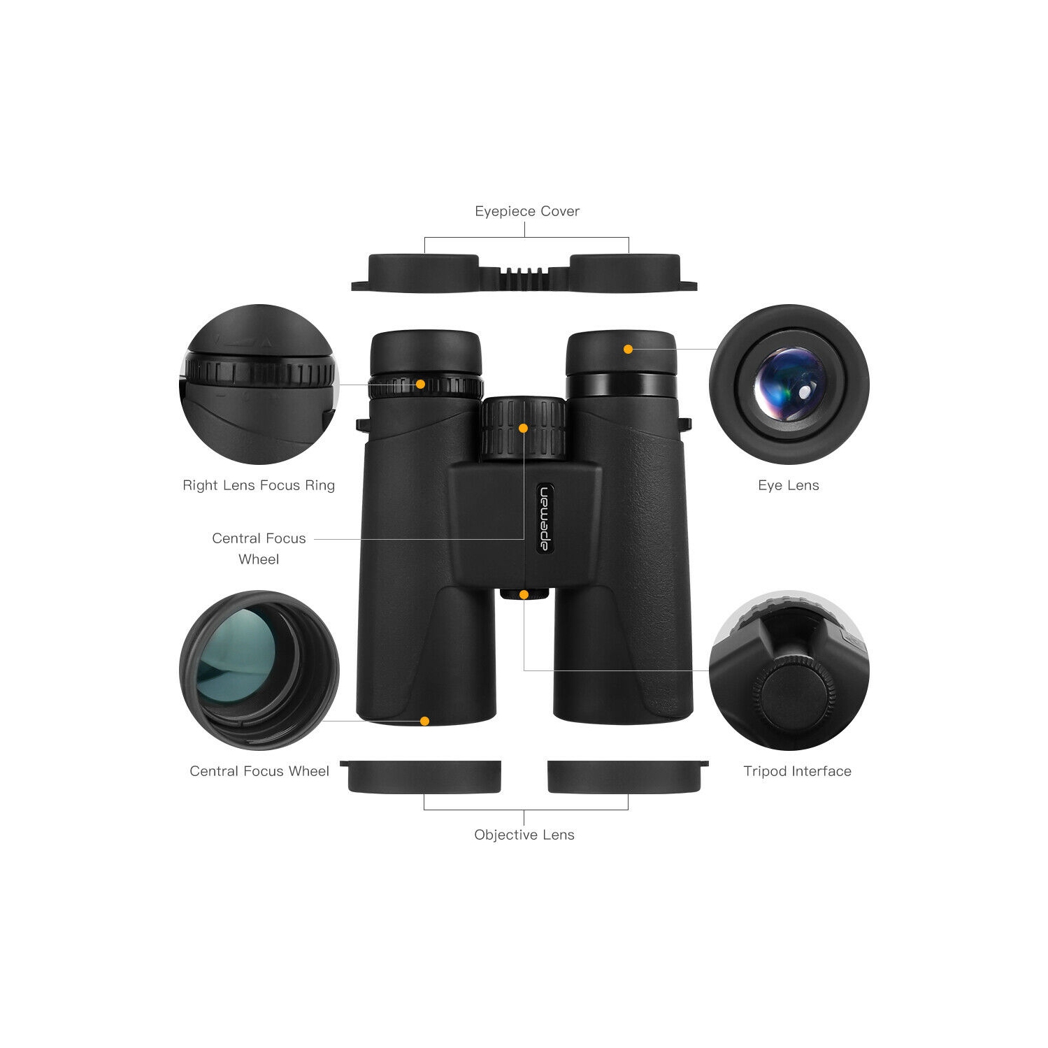 APEMAN 10X42 HD Binocular with Low Light Vision,Compact Binoculars FMC Lens