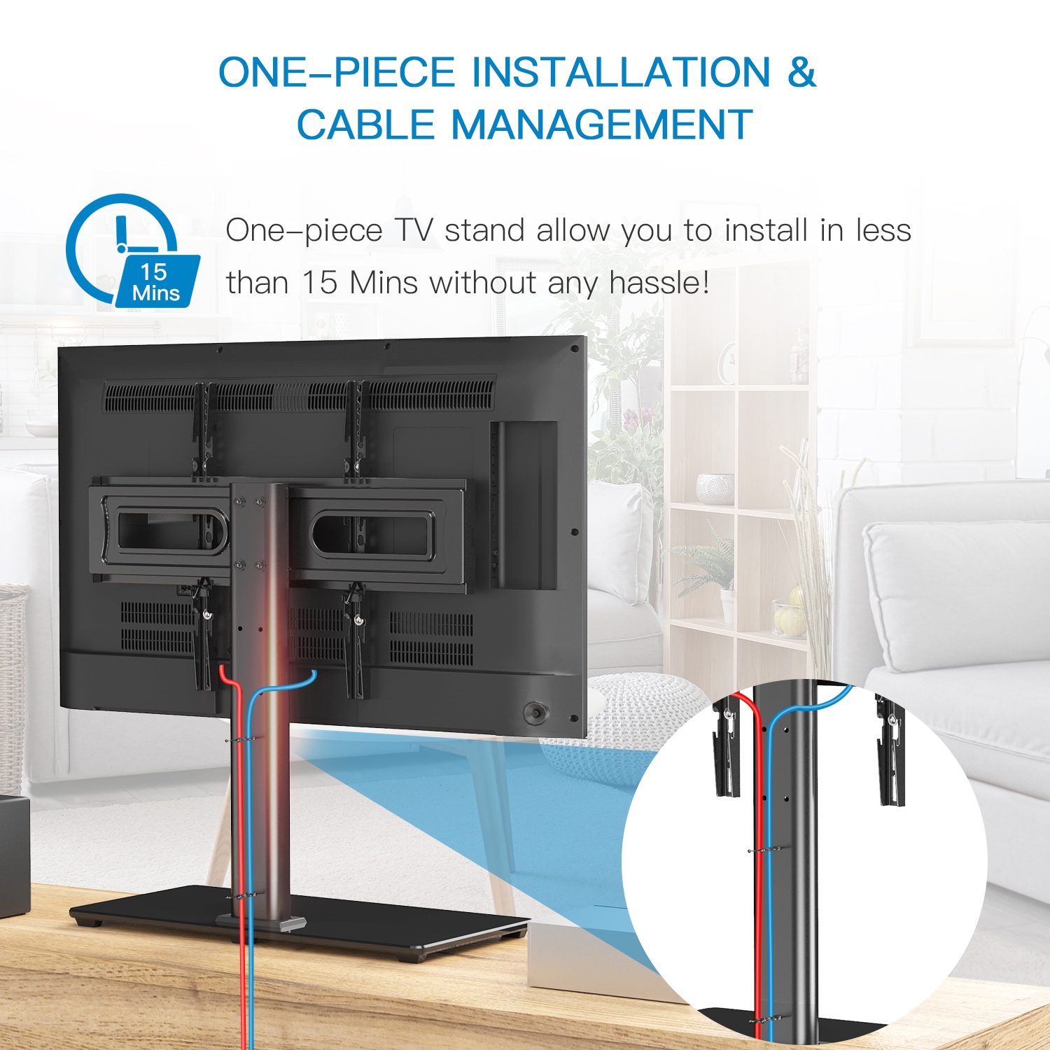 PERLESMITH Universal TV stand for 37" - 70" Flat Screen TVs