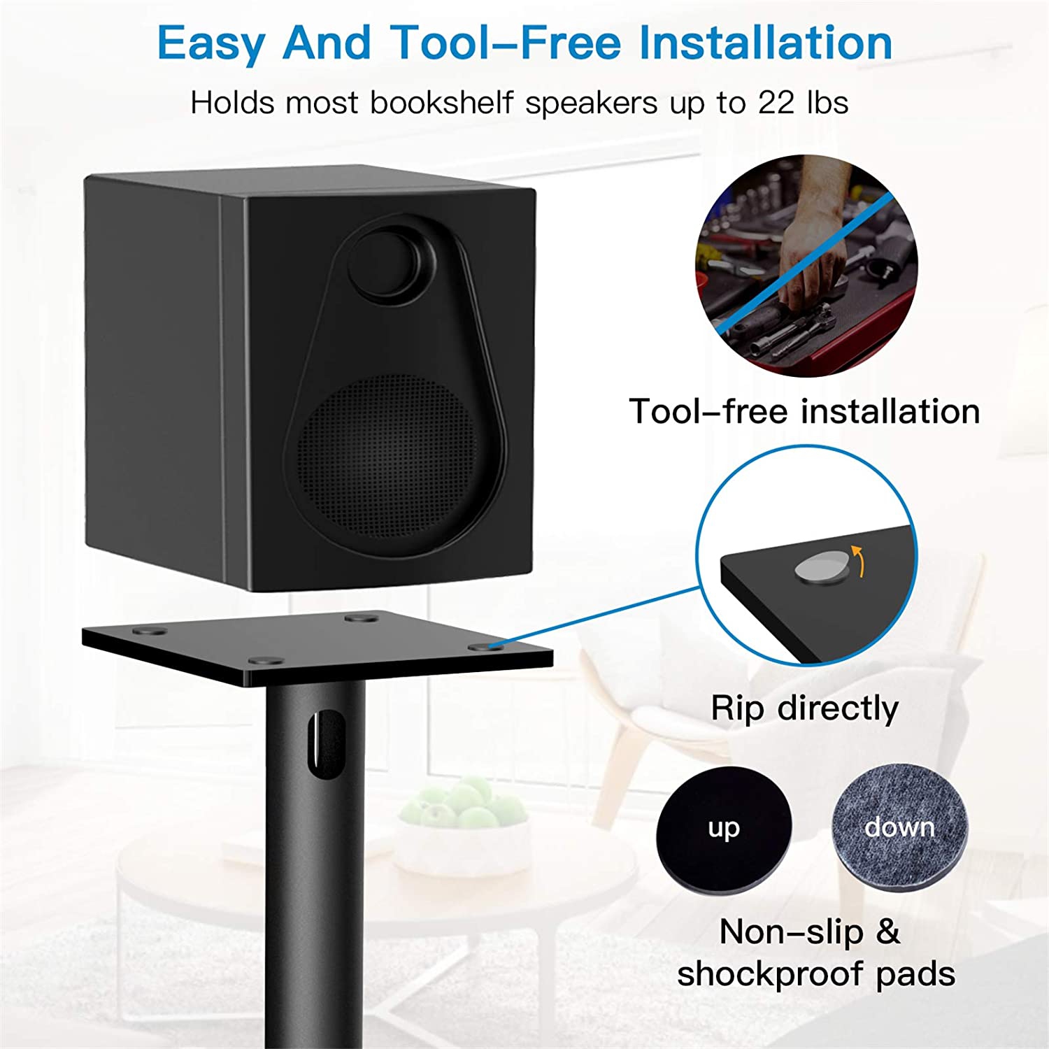 perlesmith universal floor speaker stands