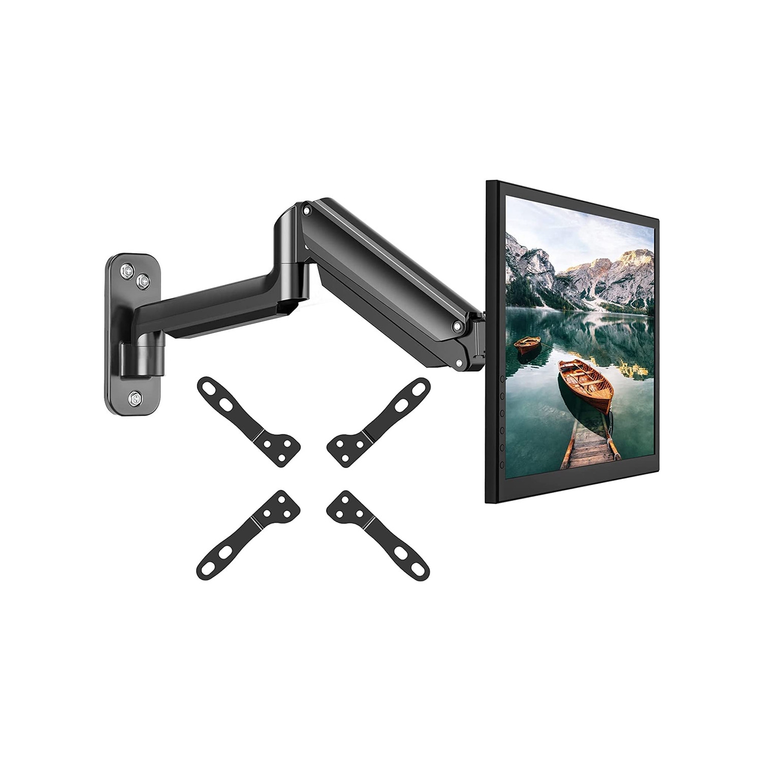 HUANUO Single Arm Monitor Wall Mount with VESA Extension for 17-32 Inch Screens