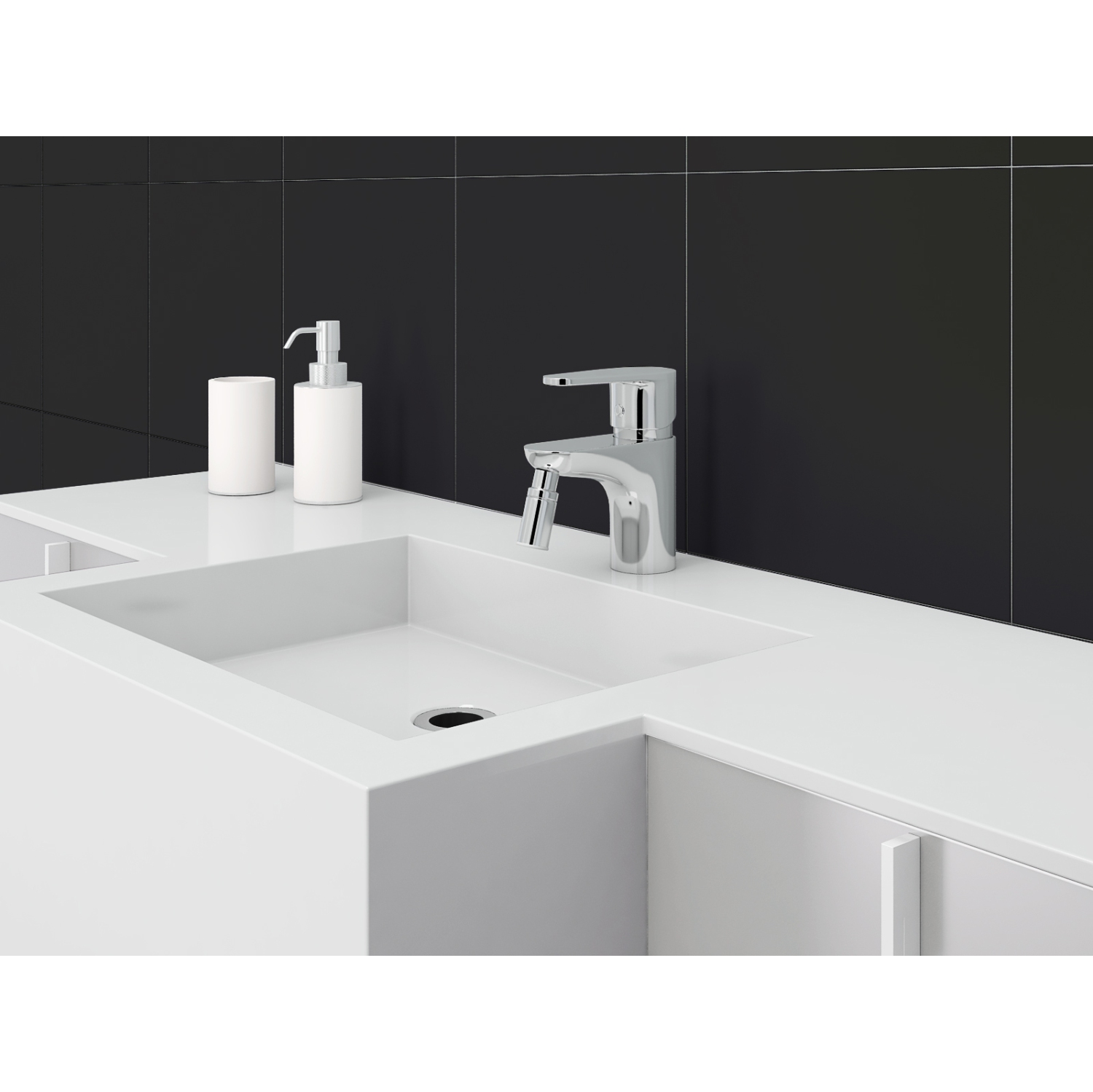 Ancona Sola Bathroom Faucet with LED Light in chrome