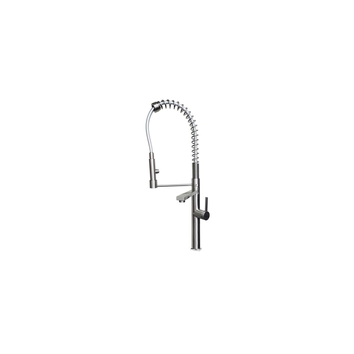 Ancona Acero Pull-Down Single Handle Kitchen Faucet in Brushed Nickel