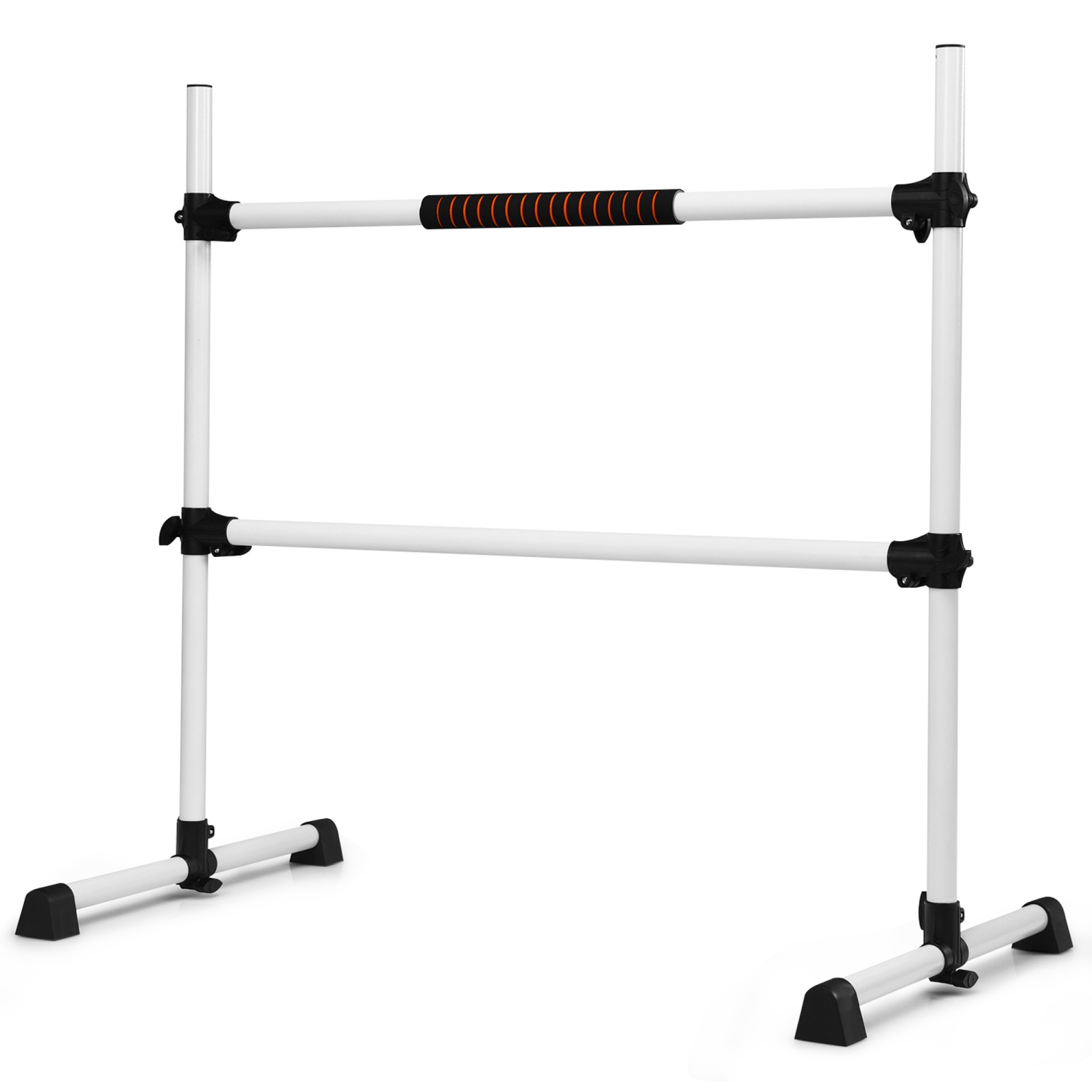 Gymax Freestanding Ballet Barre Adjustable Double Stretching Dance Bar