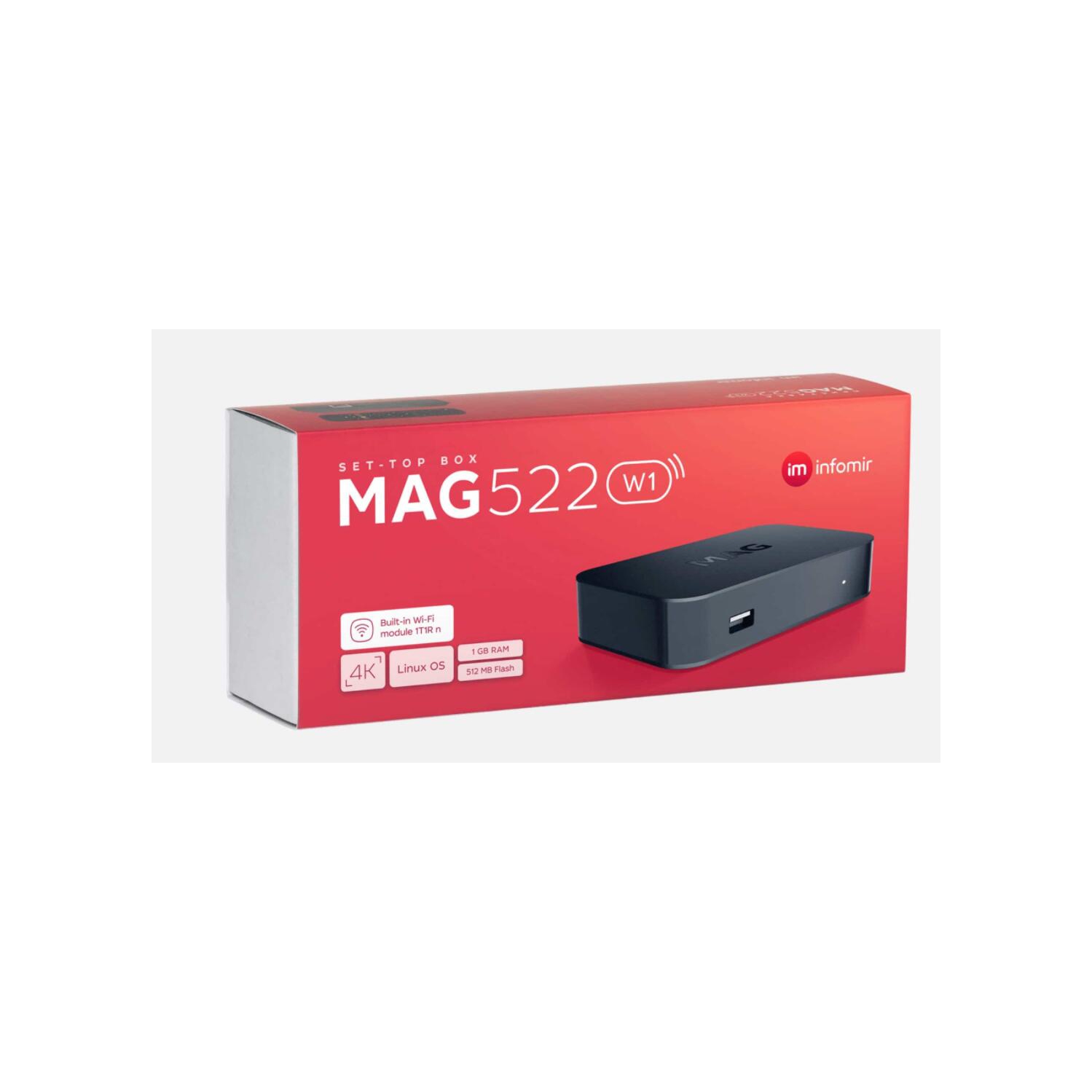 NOUVEAU modèle 2022 MAG522W1 par INFOMIR MAG 522 W1 IPTV Set-Top-Box wi-fi intégré