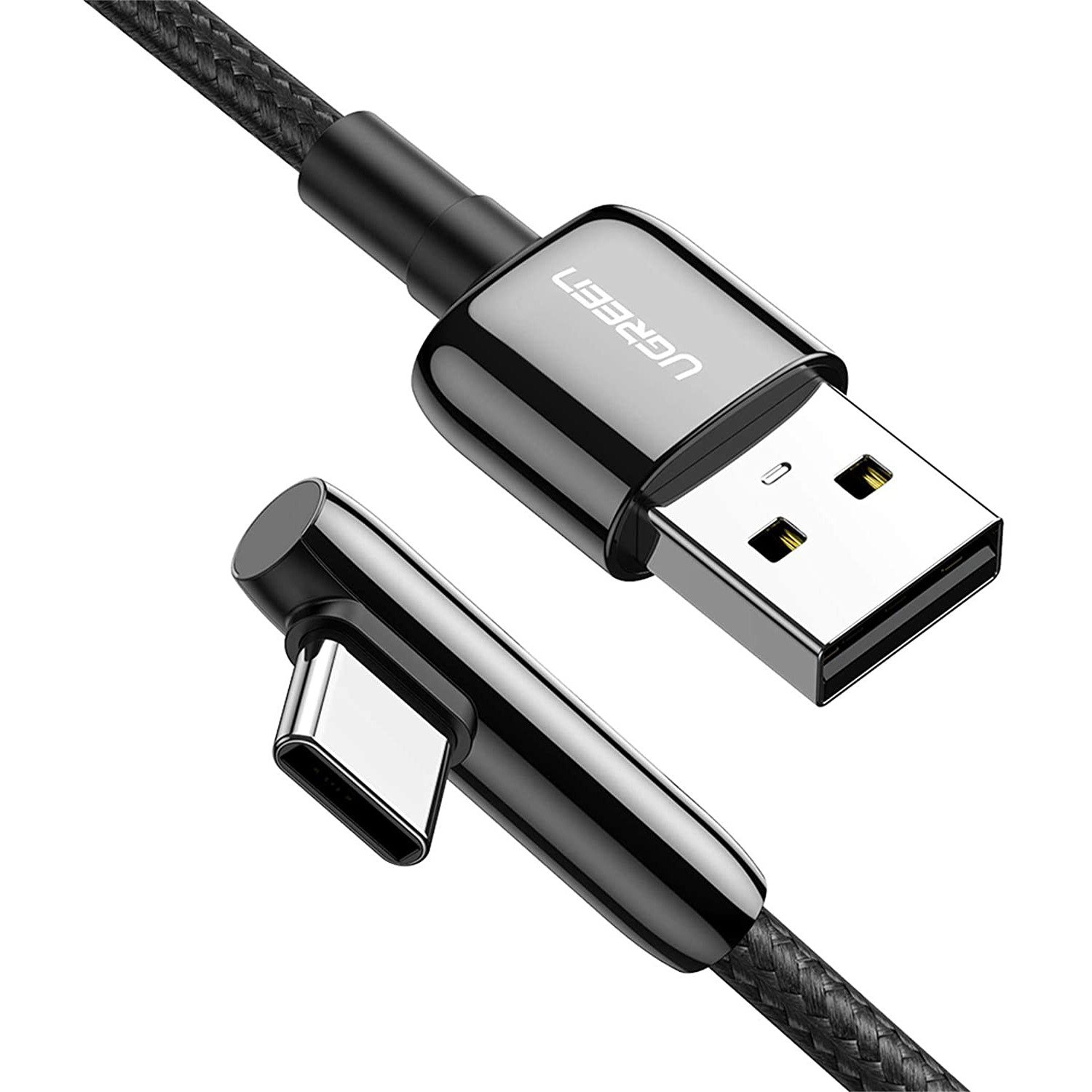 USB C cable 90 degree right angle, type A to C fast charging 1.5 feet UGREEN