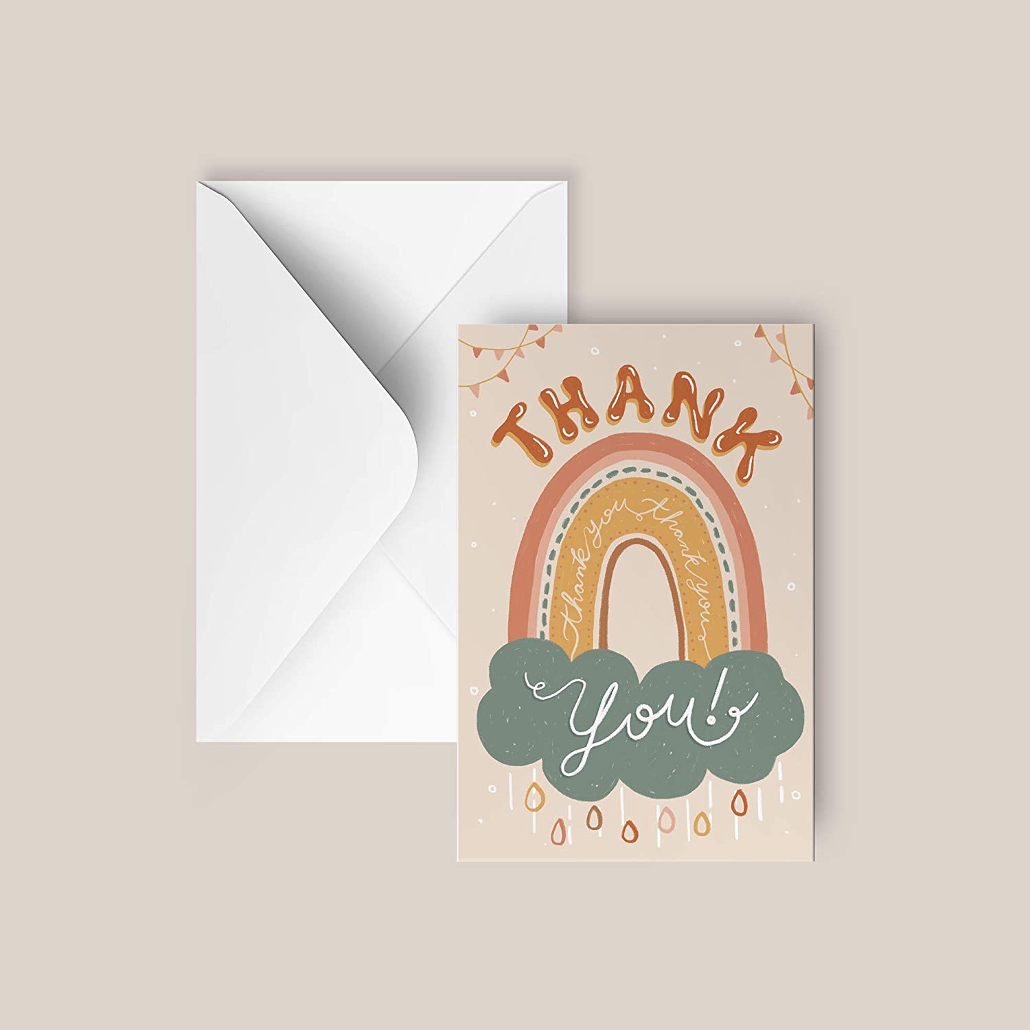Rileys Baby Shower Thank You Cards Assortment, 50-Count