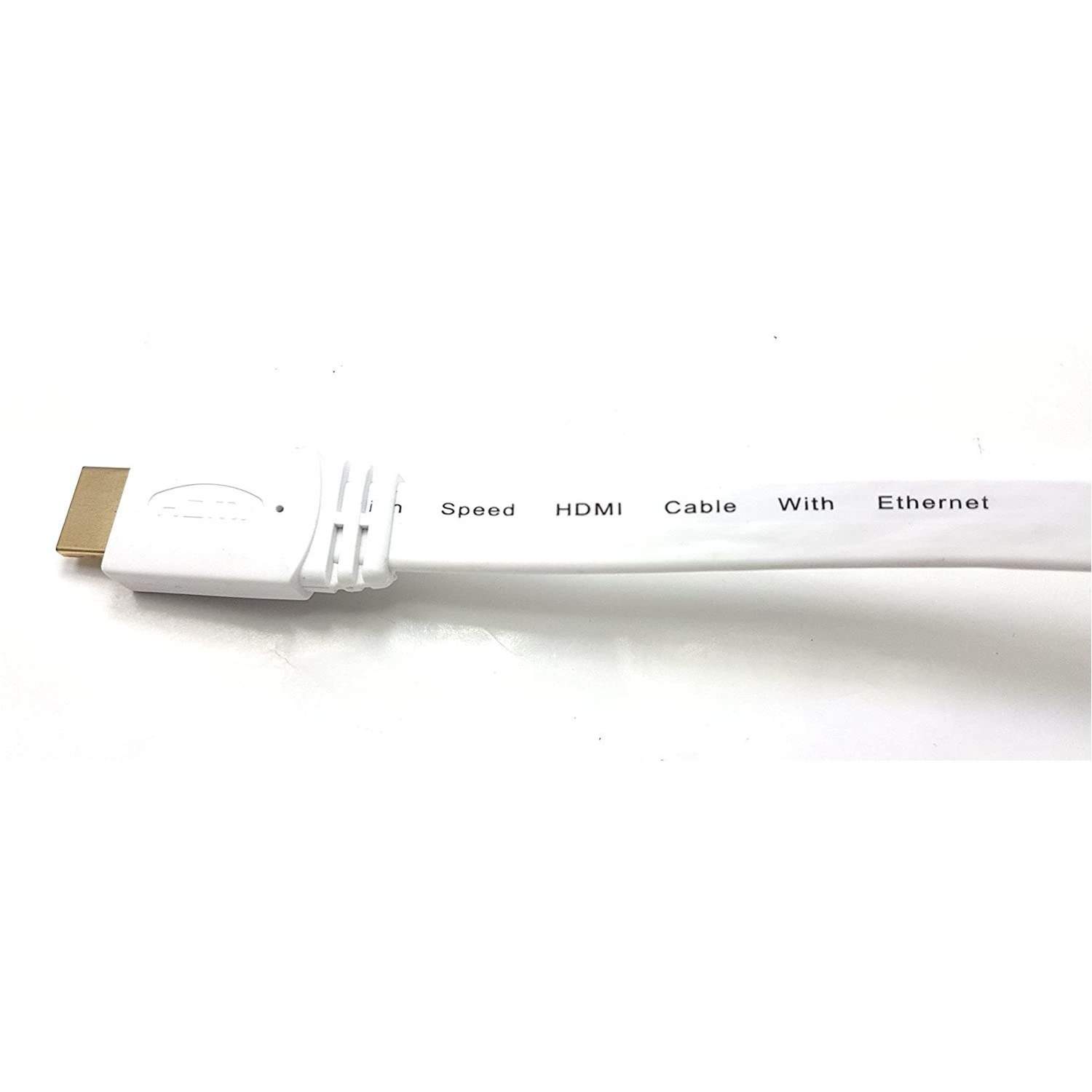 High Speed Flat HDMI To HDMI Cable 5m White