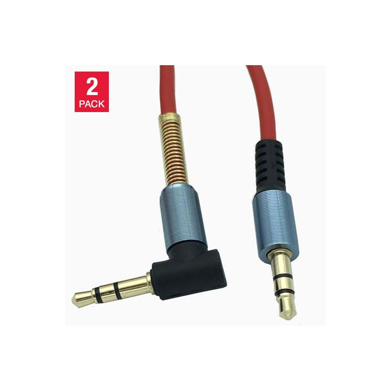 Rallonge audio auxiliaire en spirale 3,5 mm mâle à mâle 1,5 m