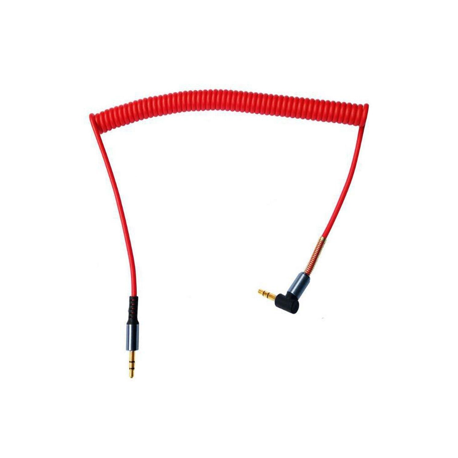 Rallonge audio auxiliaire en spirale 3,5 mm mâle à mâle 1,5 m