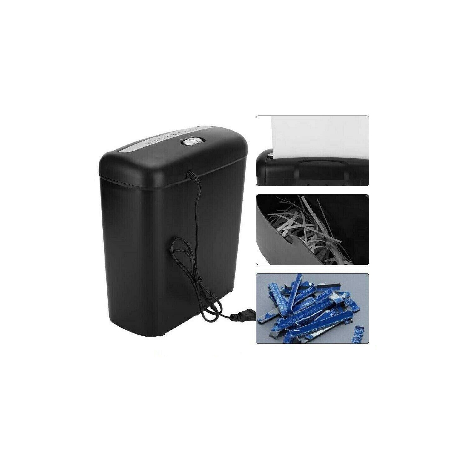 Coupe-bac 10L machine 6 feuilles pour déchiqueteurs, maison et bureau, 220V