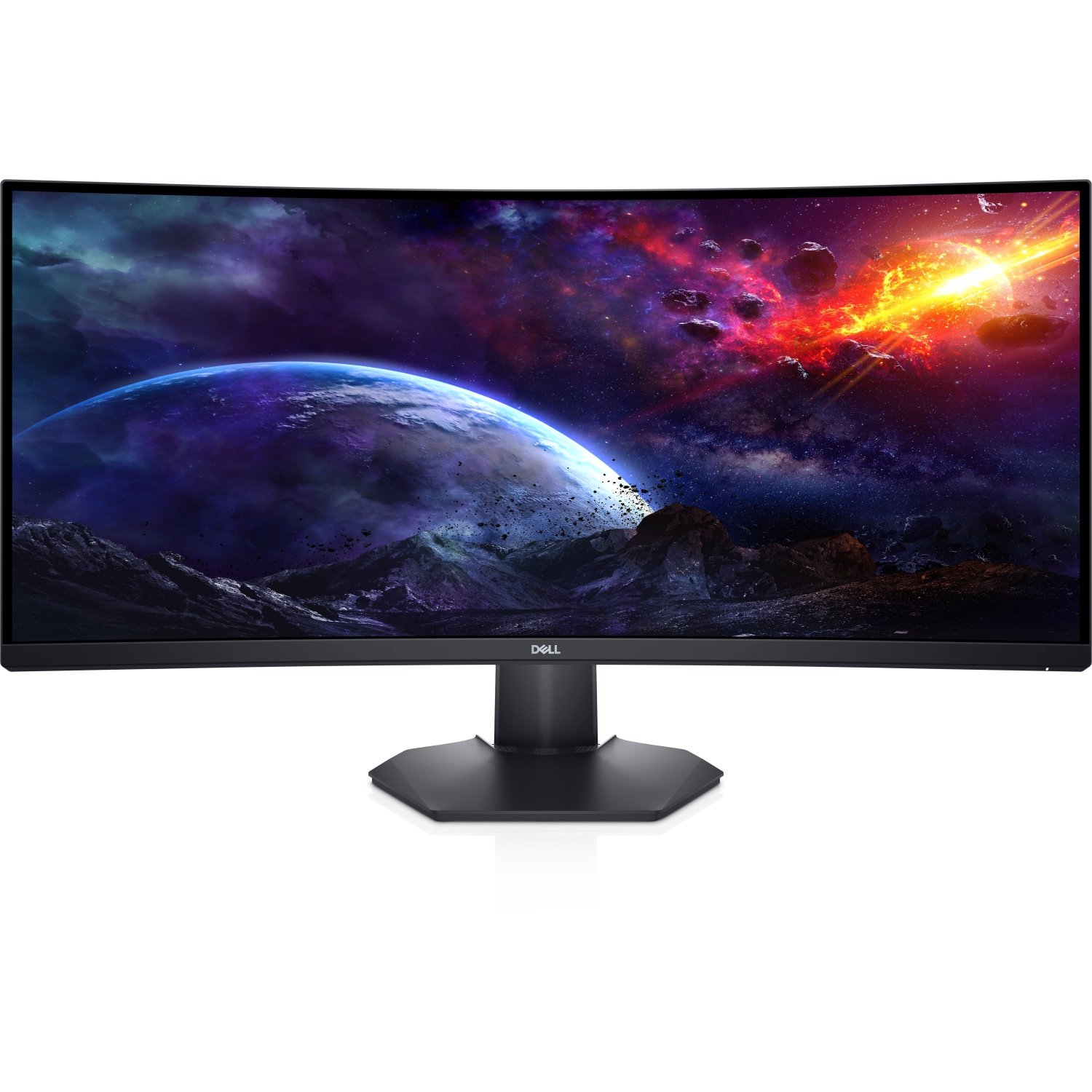 Refurbished (Excellent) - Dell S3422DWG Gaming Curved Monitor 34" WQHD 3440X1440 at 144Hz, 2x HDMI, DP, Certified Refurbished