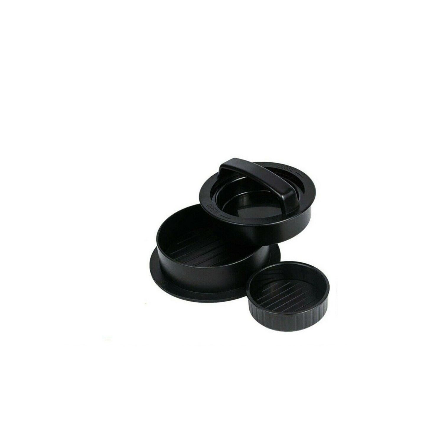 3 in 1 Black Hamburger Press Meat Molds Stuffed Burgers Patty Maker Kitchen Tool