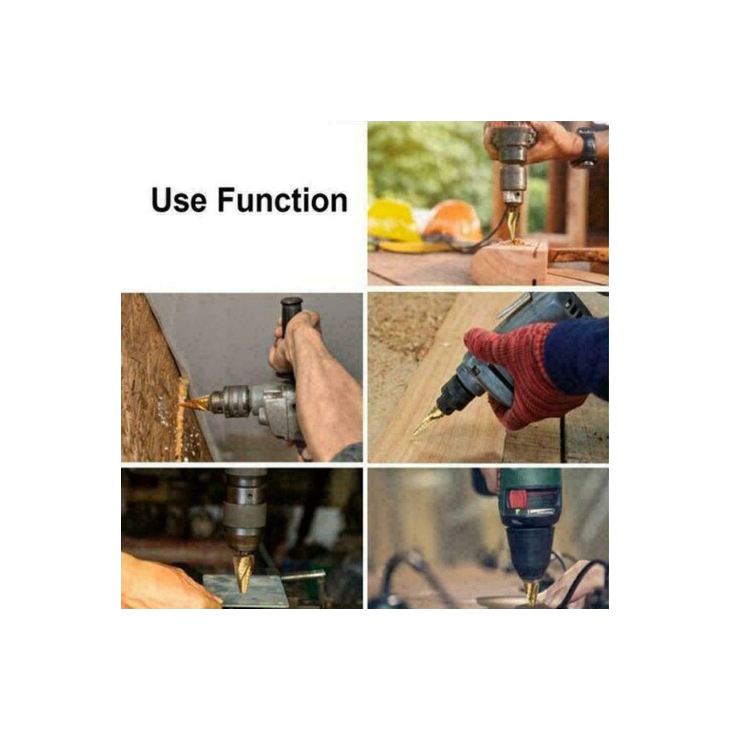 3Pcs Step Drill Bit Set High Speed Steel Titanium Coated Cobalt Steps Hole Cutter