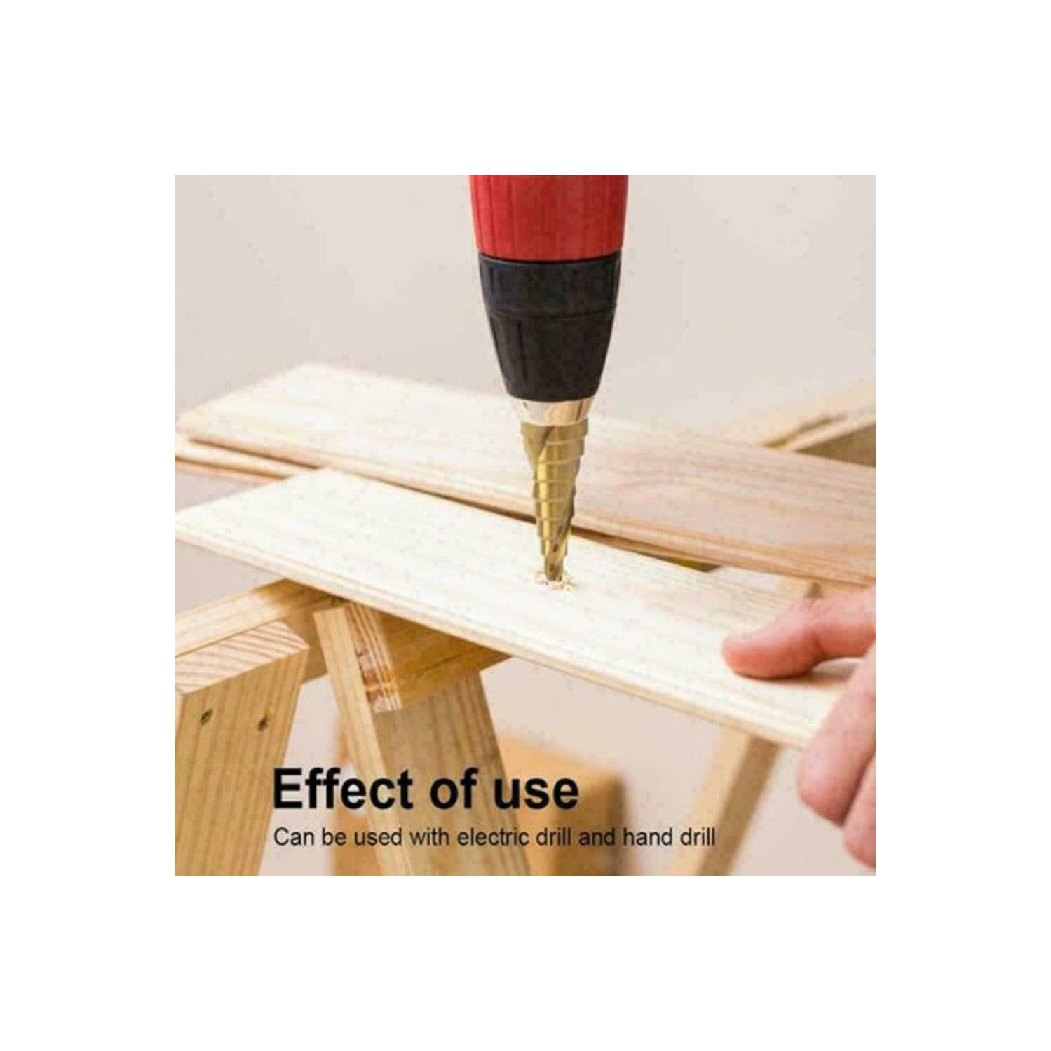 3Pcs Step Drill Bit Set High Speed Steel Titanium Coated Cobalt Steps Hole Cutter