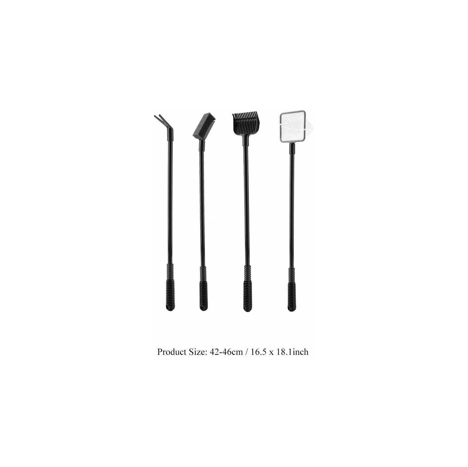 Jeu d’outils de nettoyage pour aquarium 4 en 1 brosse de nettoyage pour réservoir de poisson fourchette pour plante de filet CA