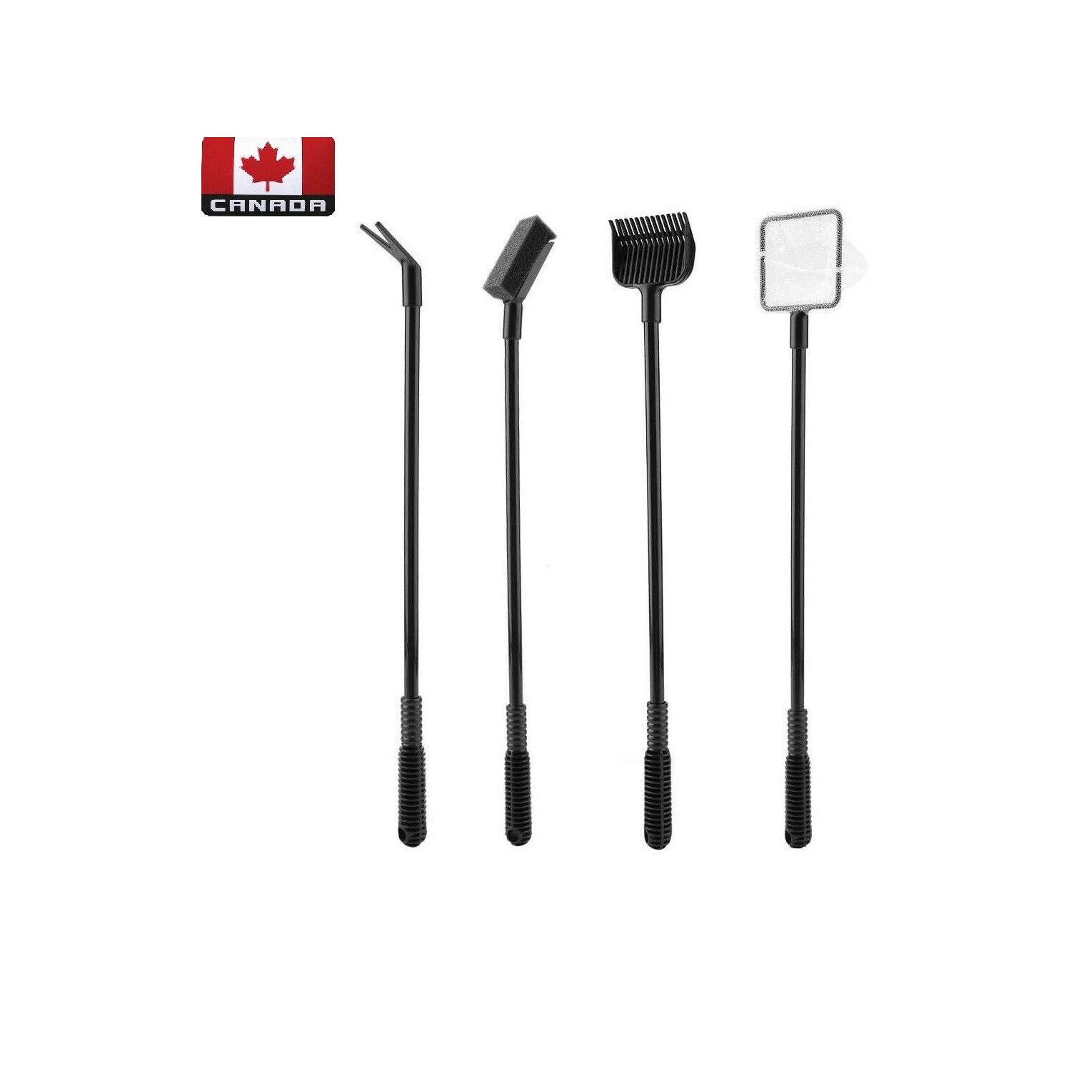 Jeu d’outils de nettoyage pour aquarium 4 en 1 brosse de nettoyage pour réservoir de poisson fourchette pour plante de filet CA