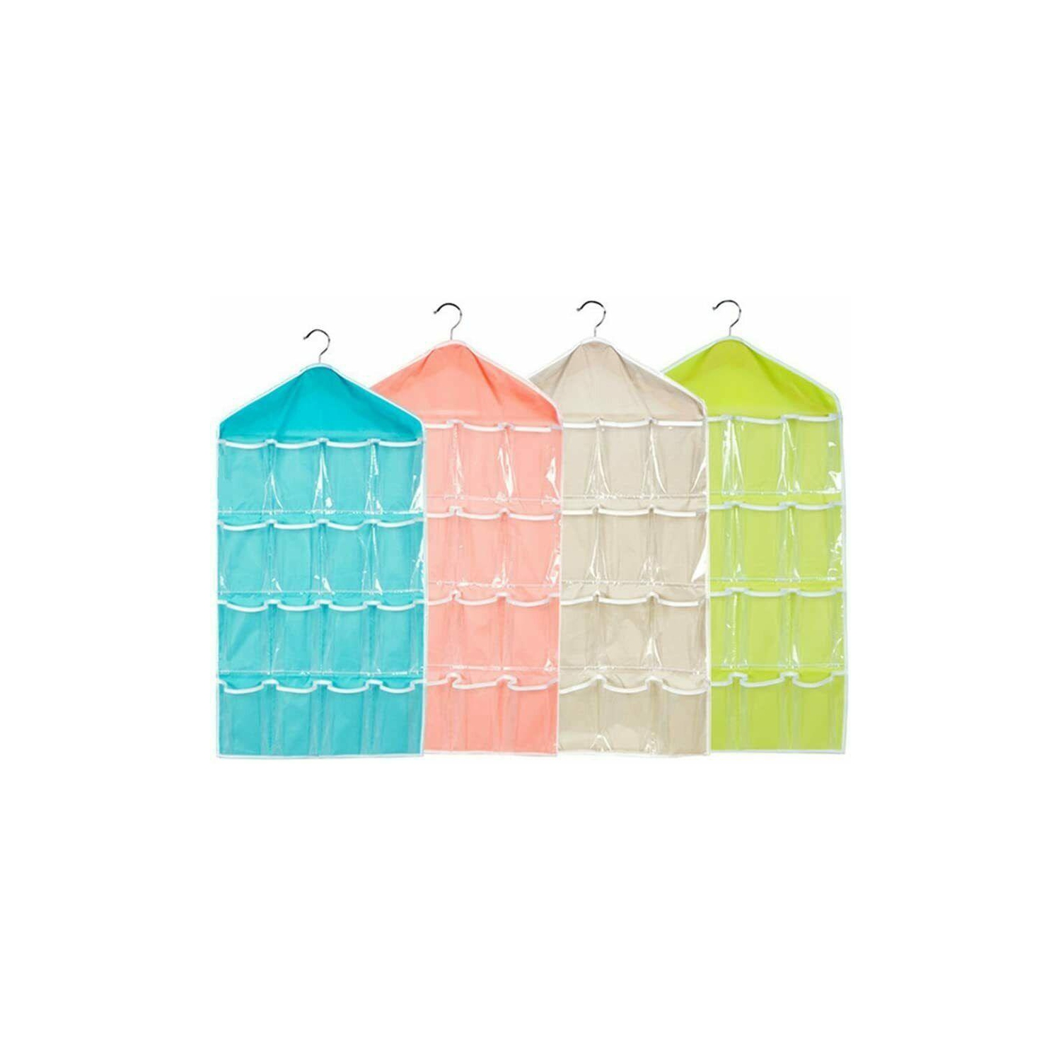 16 Pockets Hanging Handbag Organizer Bag Storage Holder Wardrobe Closets Hanger- skin