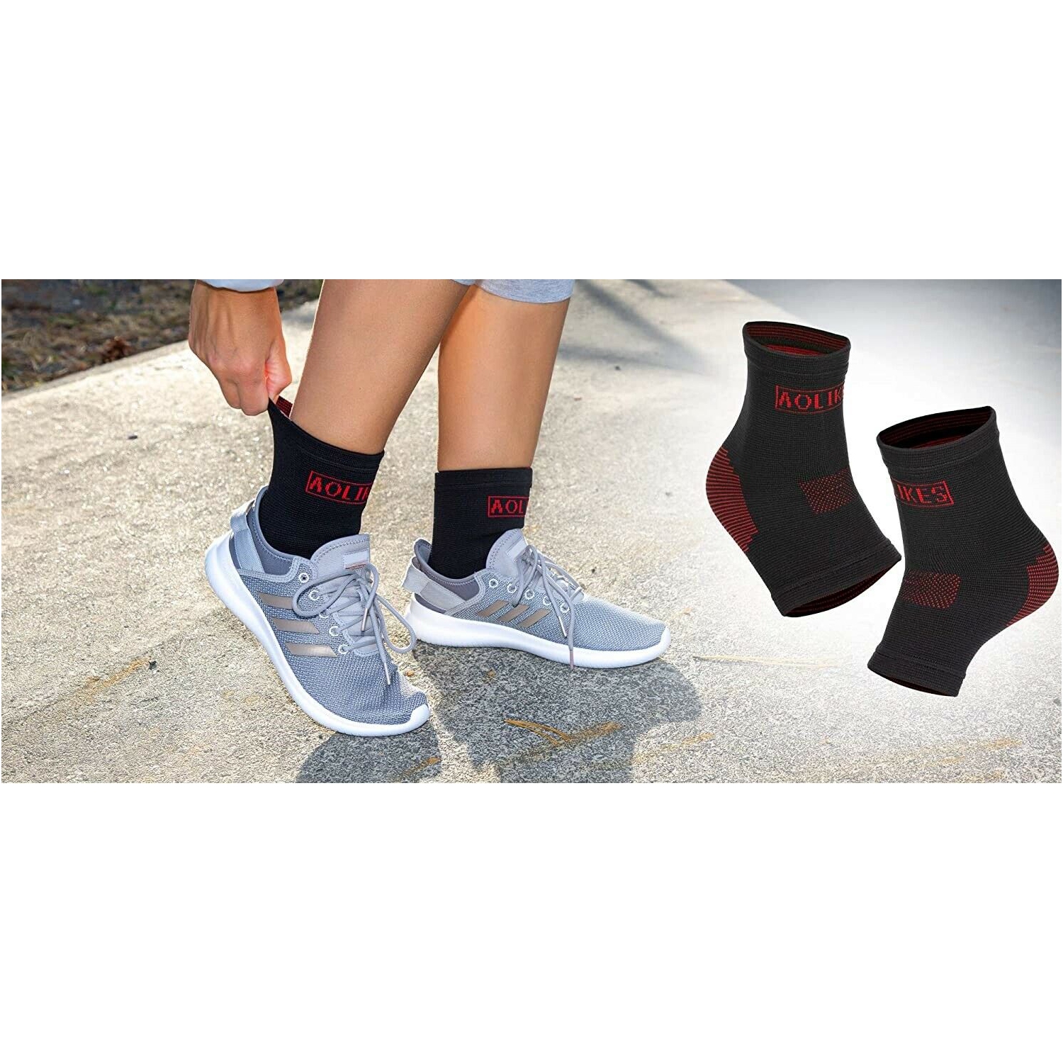 upport Sport Foot Heel Socks Nursing Women2X Sleeve Compression Safety Ankle Support Sport Foot Heel Socks Nursing Women- S/M