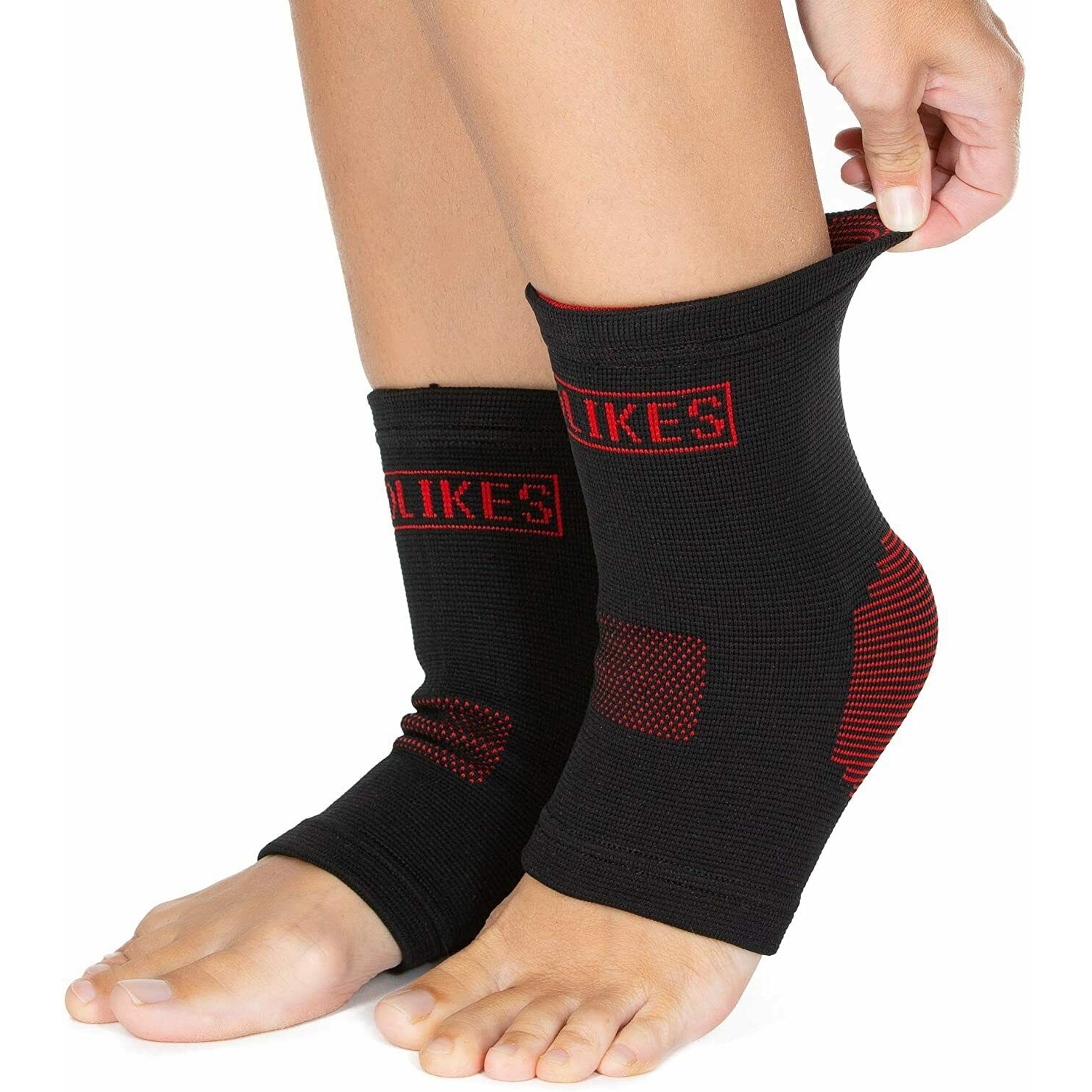 2X Sleeve Compression Safety Ankle Support Sport Foot Heel Socks Nursing Women- L/XL