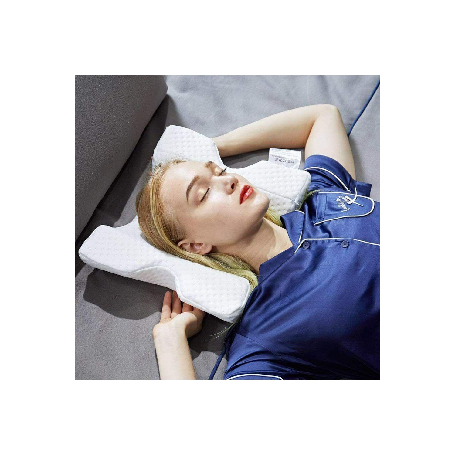 Memory Foam Neck Side Sleeper Pillow Neck Support for Sleeping Shoulder Pain CA