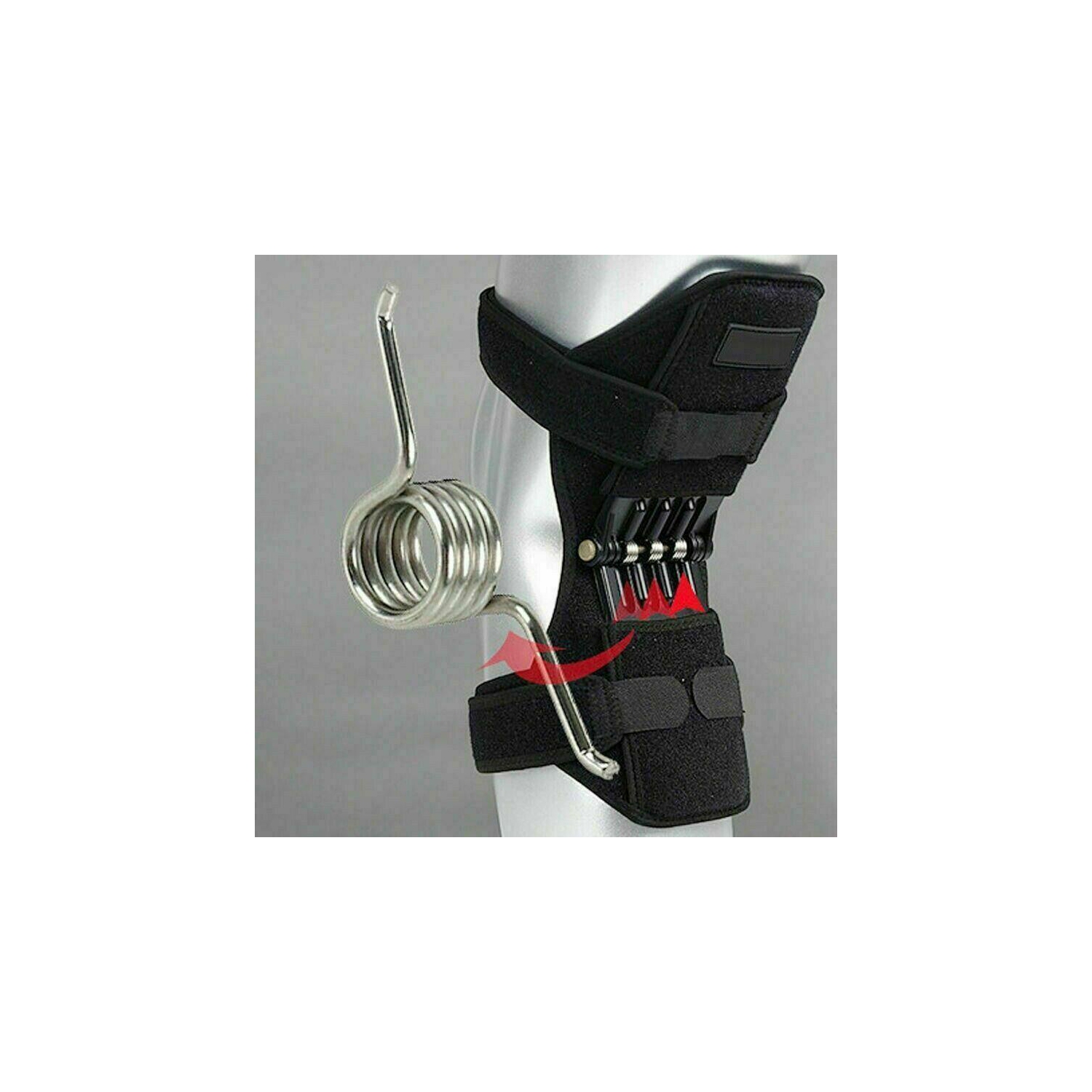 Knee Joint Support Brace Lift Booster Leg Pad Sport Spring Force Pain Relief