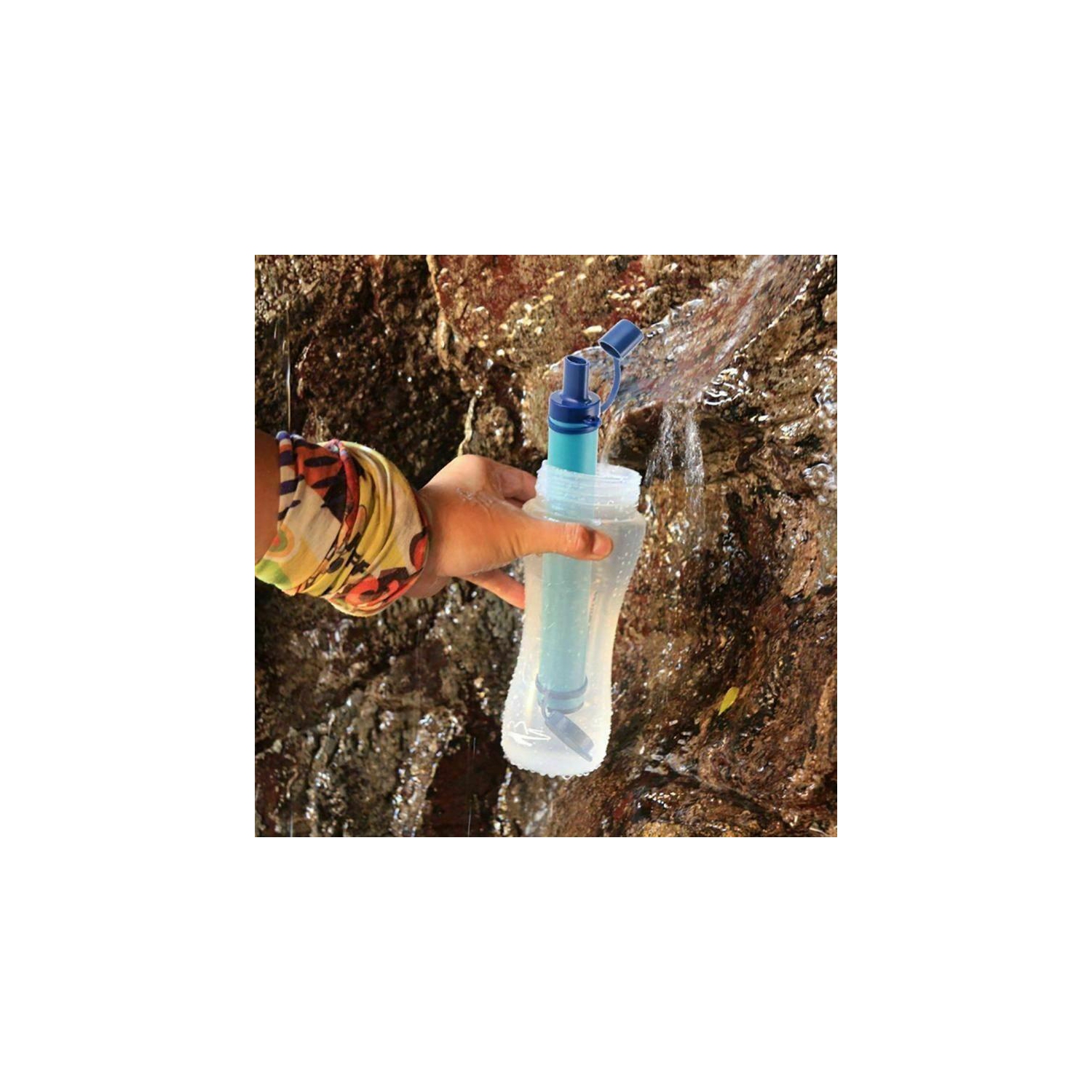 Outil de filtrage d’eau d’urgence de plein air Wild Life purificateur d’eau paille portative