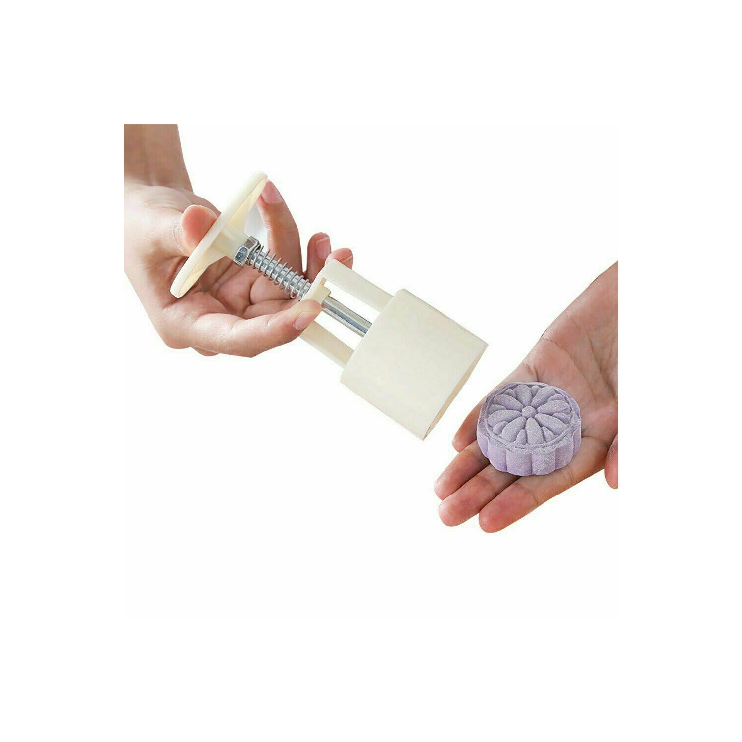 Moule à gâteau de lune avec étampes pour fleurs Accessoires de cuisson fondant à la main