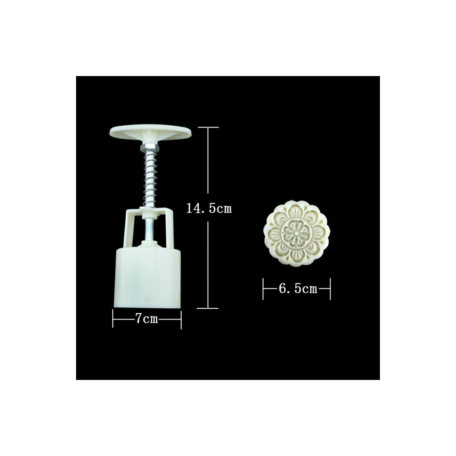 Moule à gâteau de lune avec étampes pour fleurs Accessoires de cuisson fondant à la main