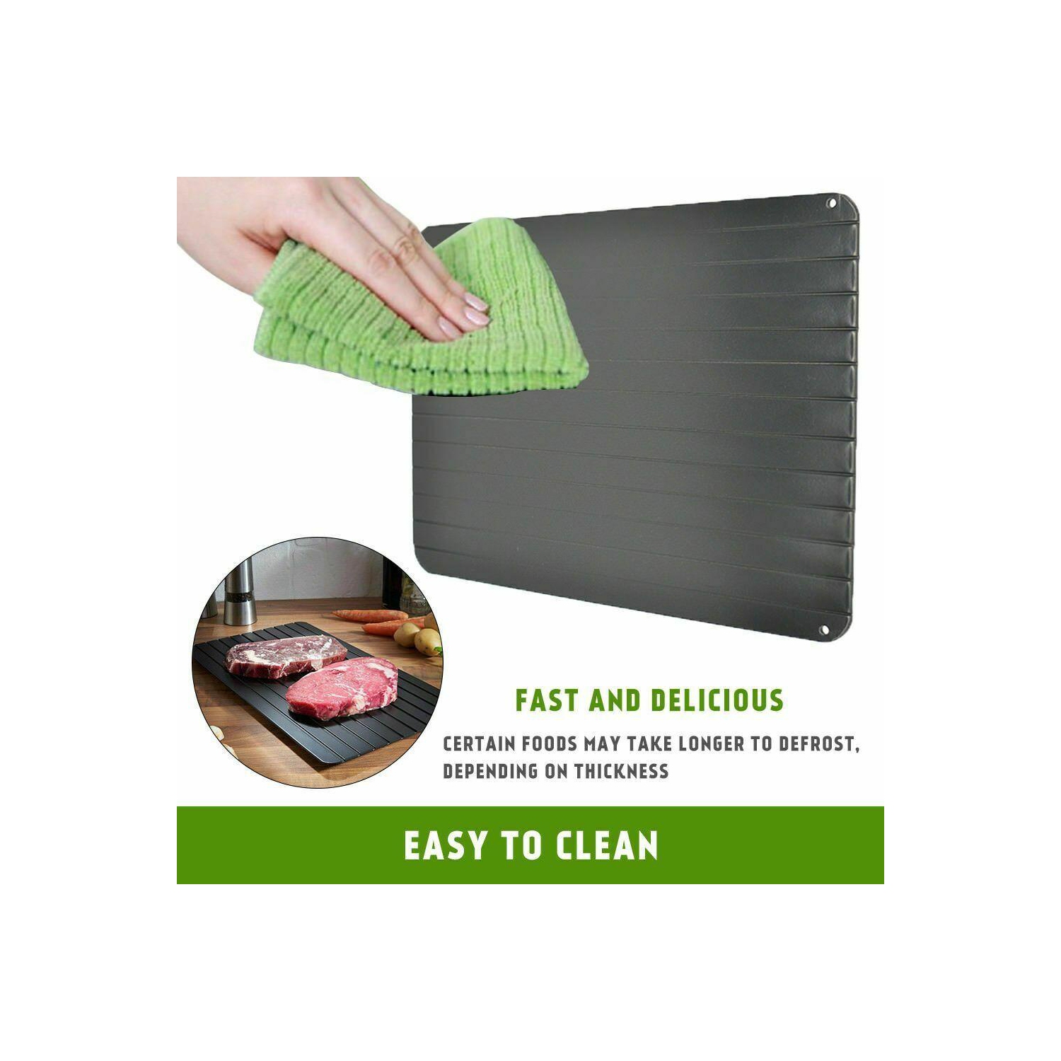 Magic Plate Defrosting Tray Safe Fast Food Thawing Frozen Meat Defrost Kitchen