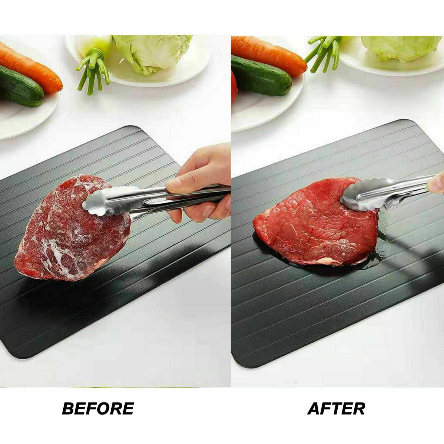 Magic Plate Defrosting Tray Safe Fast Food Thawing Frozen Meat Defrost Kitchen