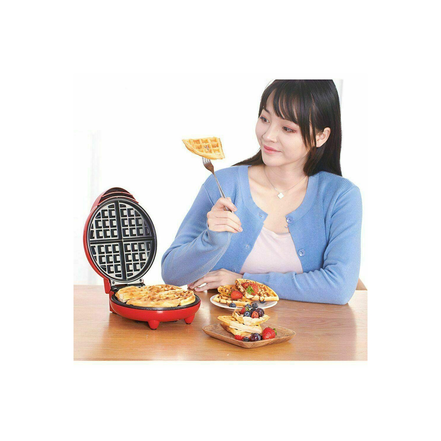 Mini gaufrier antiadhésif en forme de gâteau à crêpes 350 W CA