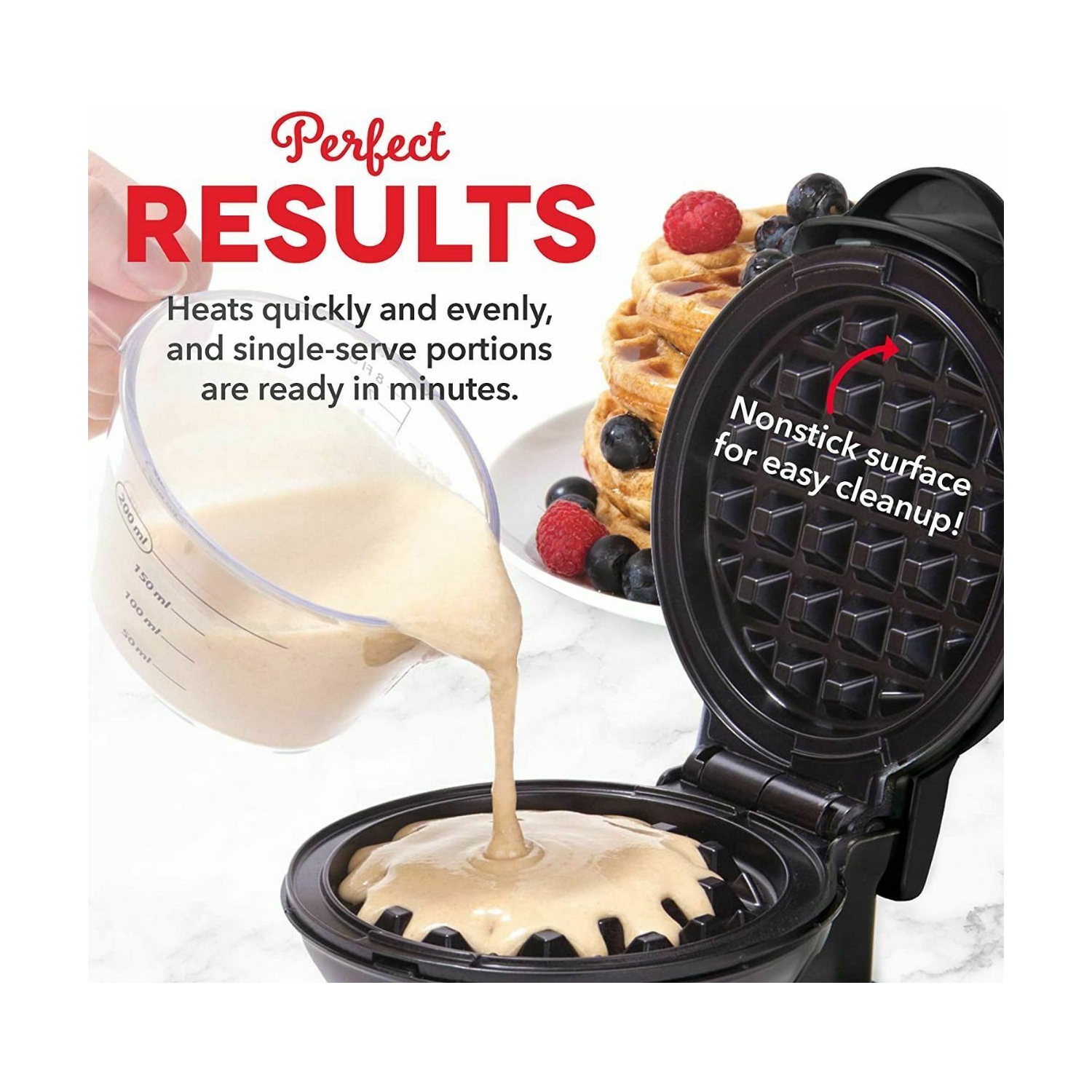 Mini gaufrier antiadhésif en forme de gâteau à crêpes 350 W CA