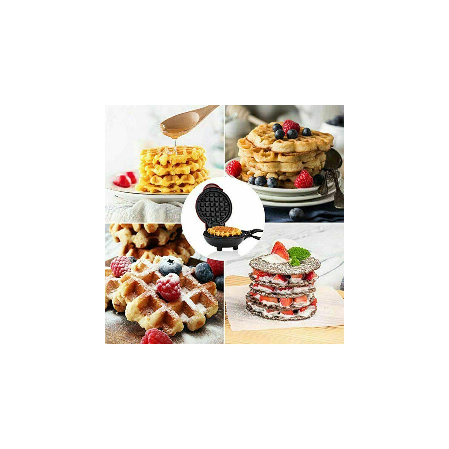 Mini gaufrier antiadhésif en forme de gâteau à crêpes 350 W CA