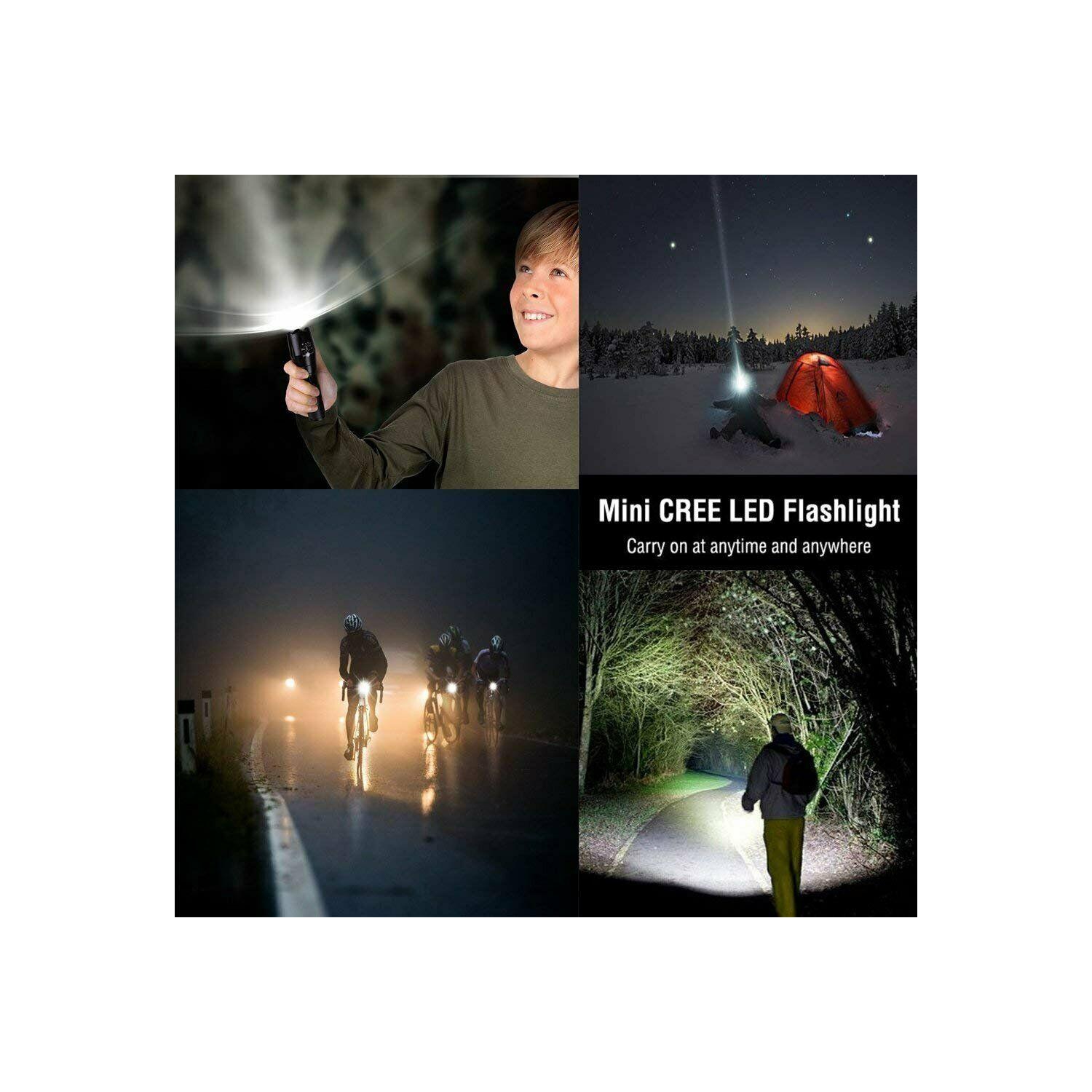 Lampe de poche DEL Ensemble de 18650 lampes de camping avec batterie de 60000 lumens pouvant être personnalisée